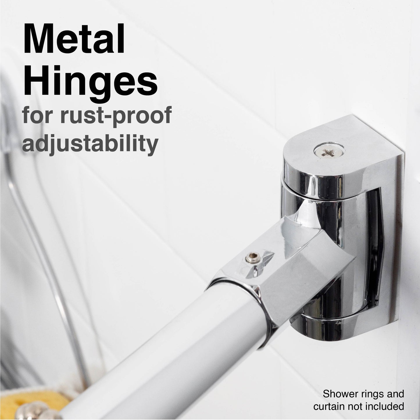 36 in. to 61 in. Curved Shower Rod (Chrome Finish) - Utility-Sink.com