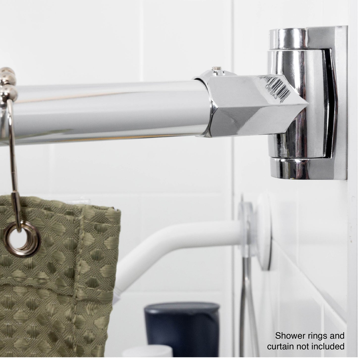 36 in. to 61 in. Curved Shower Rod (Chrome Finish) - Utility-Sink.com