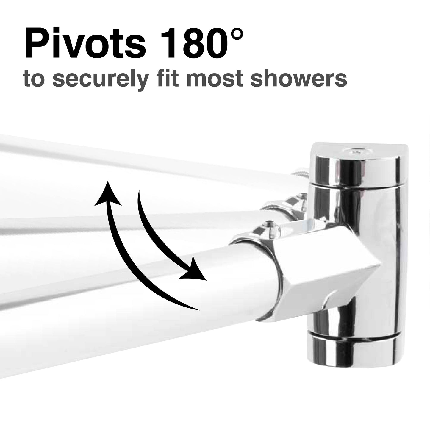 36 in. to 61 in. Curved Shower Rod (Chrome Finish) - Utility-Sink.com