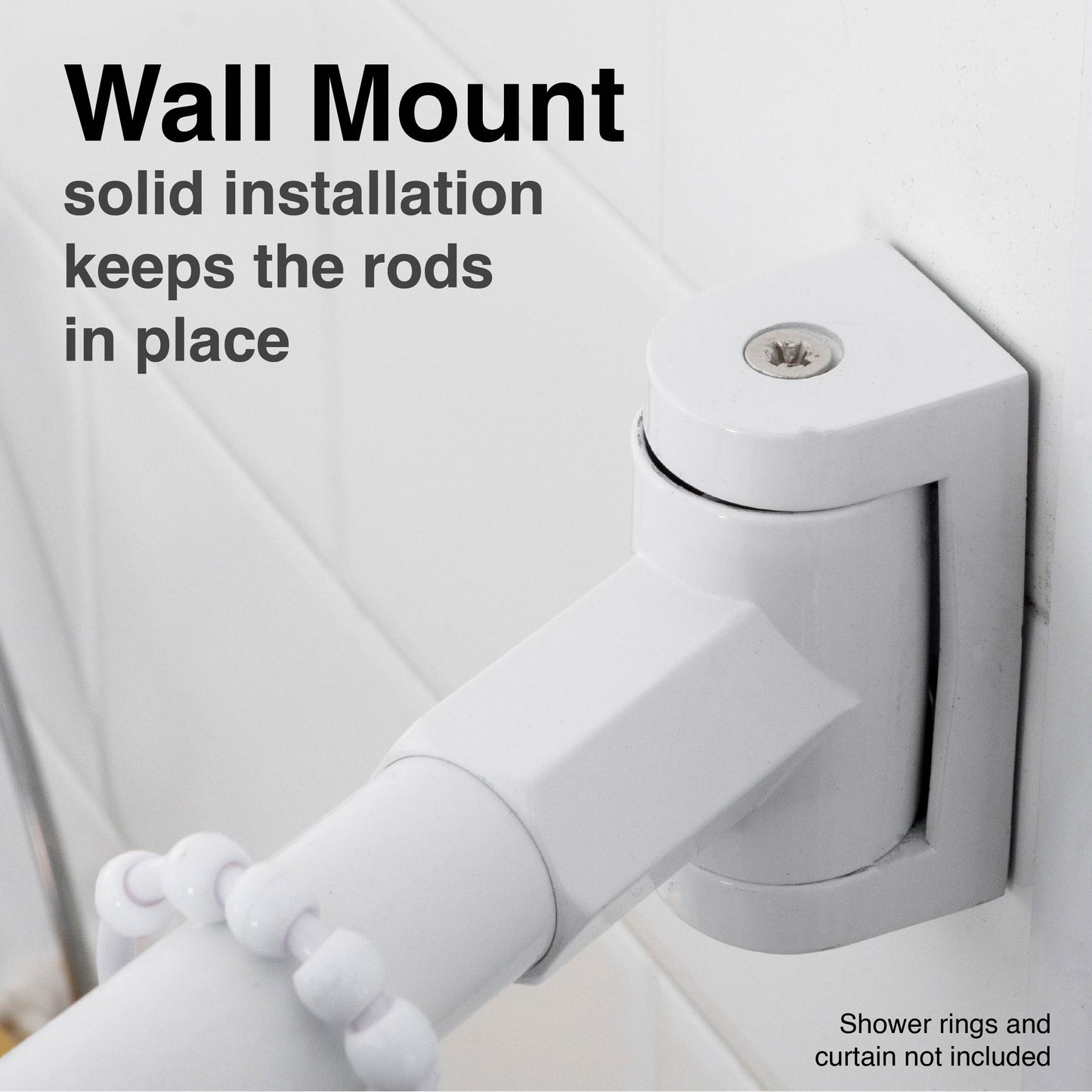 36 in. to 61 in. Curved Shower Rod (White Finish) - Utility-Sink.com
