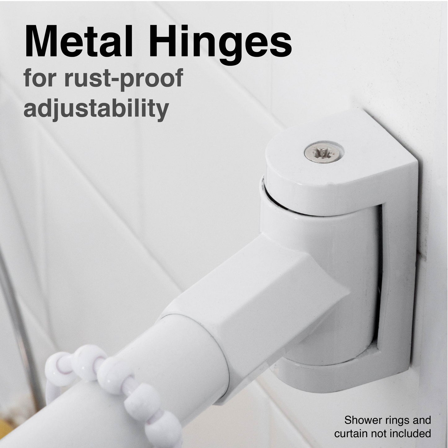 36 in. to 61 in. Curved Shower Rod (White Finish) - Utility-Sink.com