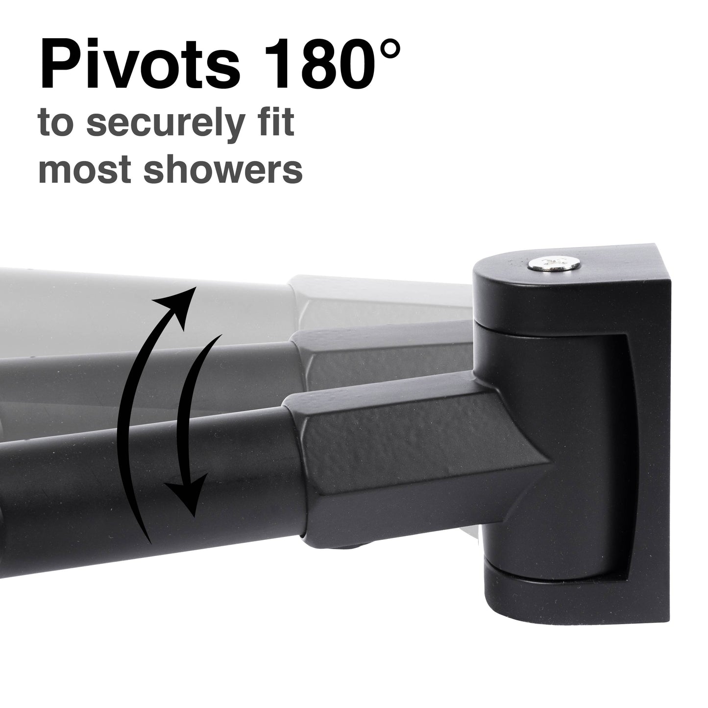 44 in. to 70 in. Double Curved Shower Rod (Matte Black Finish) - Utility-Sink.com