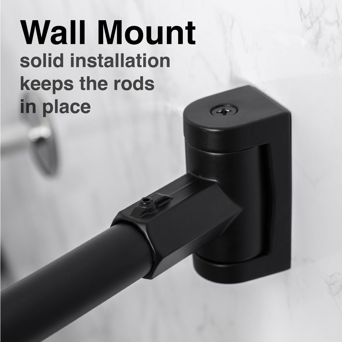 36 in. to 61 in. Curved Shower Rod (Black Finish) - Utility-Sink.com