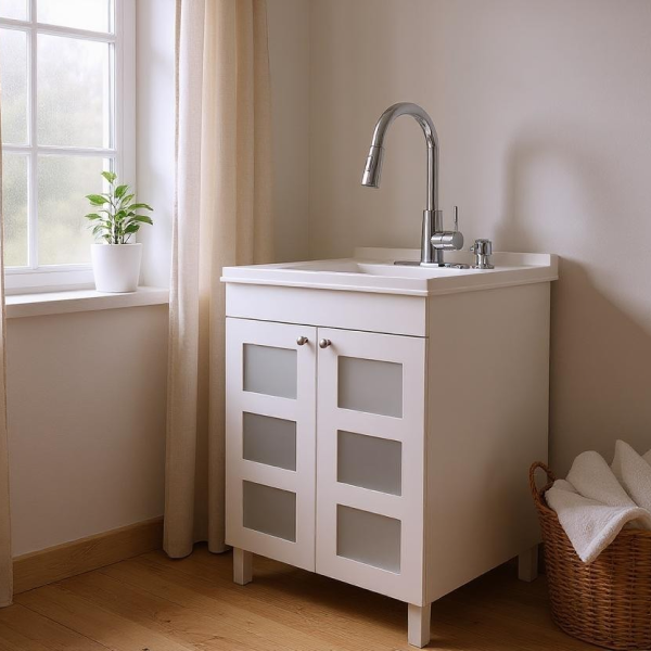 White Cabinet Vanity