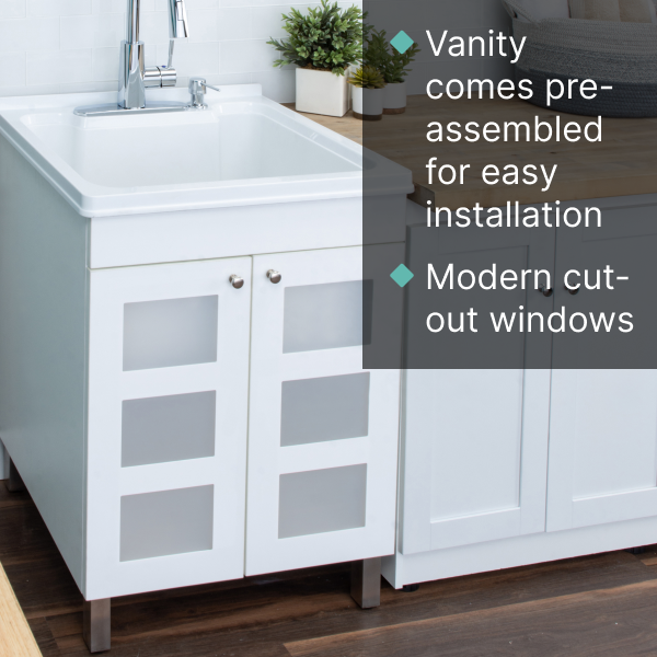 Utility Sink White Vanity Product Image Grid 1