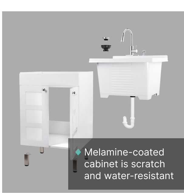 Utility Sink White Vanity Product Image Grid 2