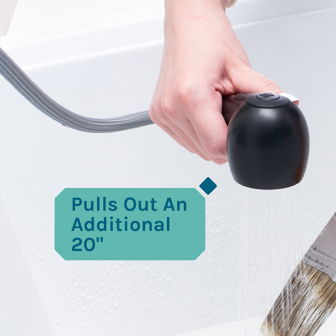 Tehila Black Finish Pull-Out Faucet - Utility sinks vanites Tehila