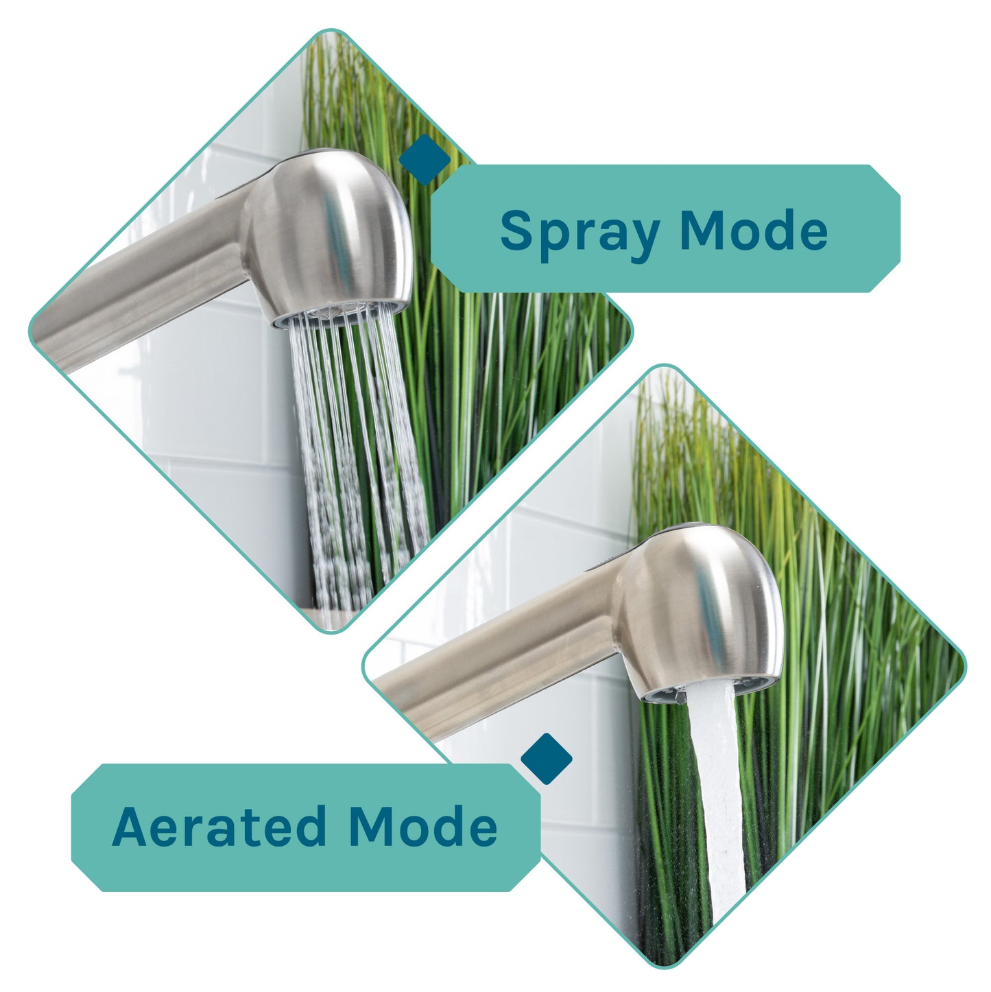 Tehila Stainless Steel Finish Pull-Out Faucet - Utility sinks vanites Tehila