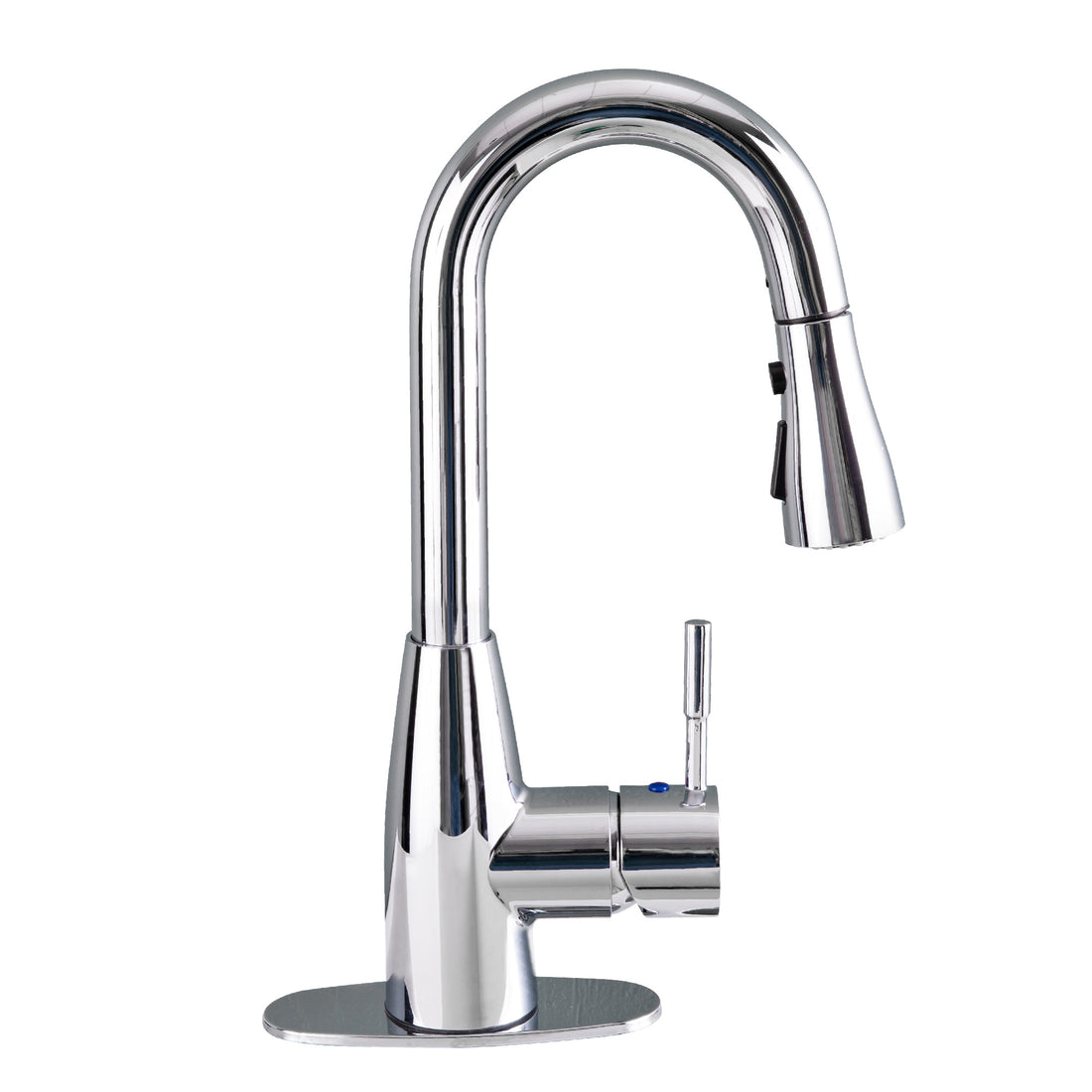 Tehila Chrome Finish Low Profile Pull-Down Faucet - Utility sinks vanites Tehila
