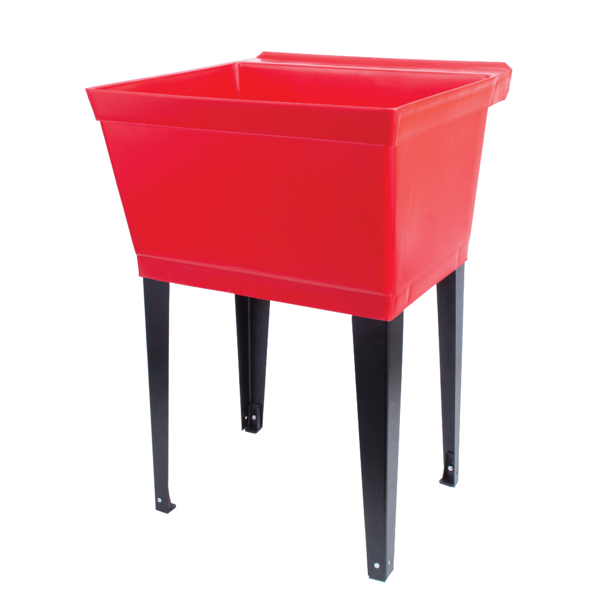 Standard Red Utility Sink in white canvas background
