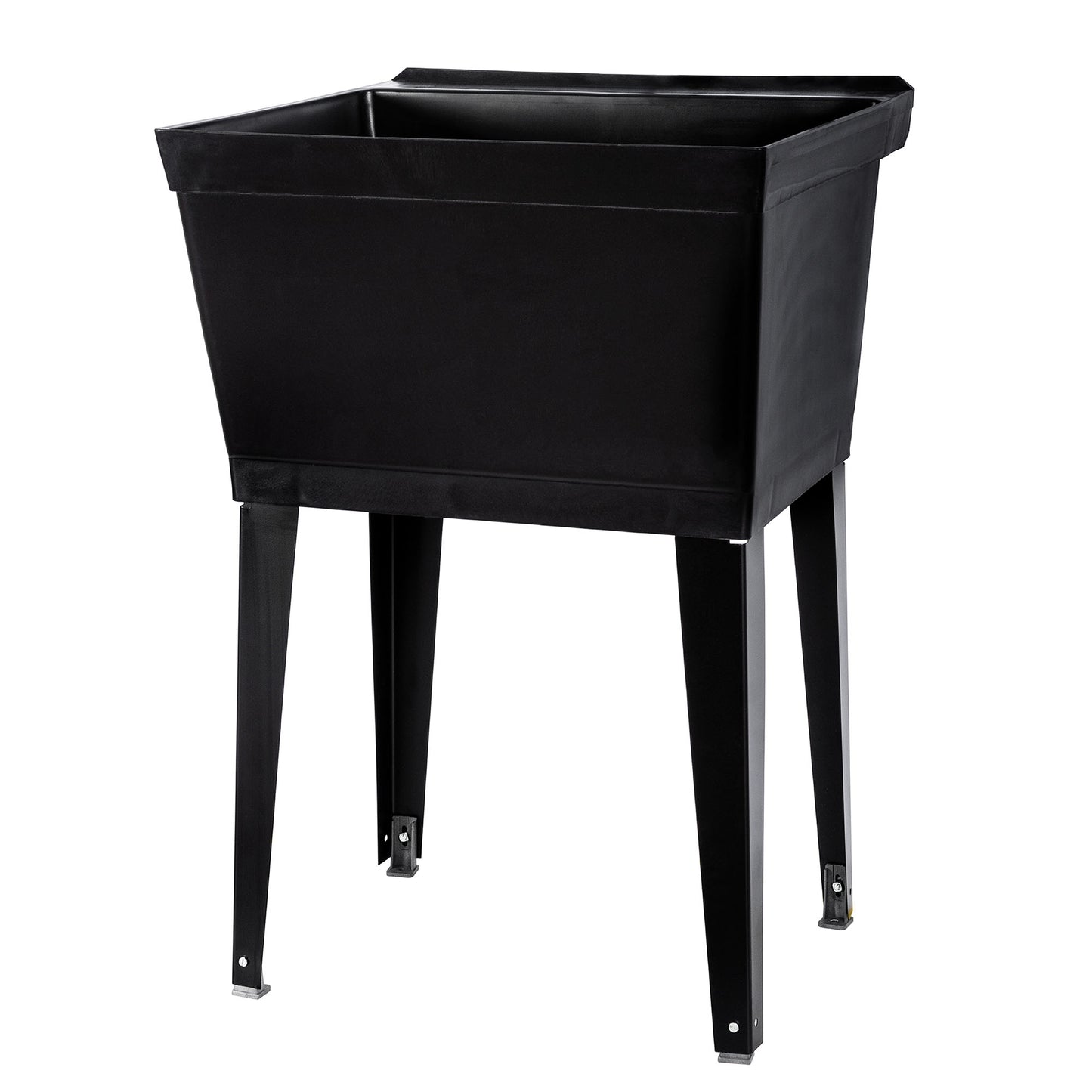 Tehila Standard Freestanding Black Utility Sink with Black Legs, Water Supply Lines Included - Utility sinks vanites Tehila