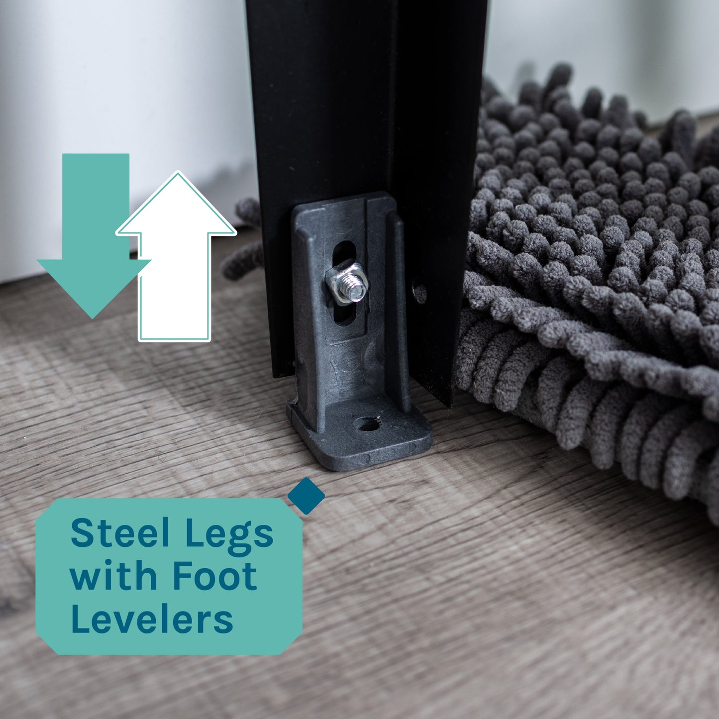 Tehila Standard Freestanding Black Utility Sink with Black Finish High-Arc Pull-Down Faucet and Soap Dispenser - Utility sinks vanites Tehila