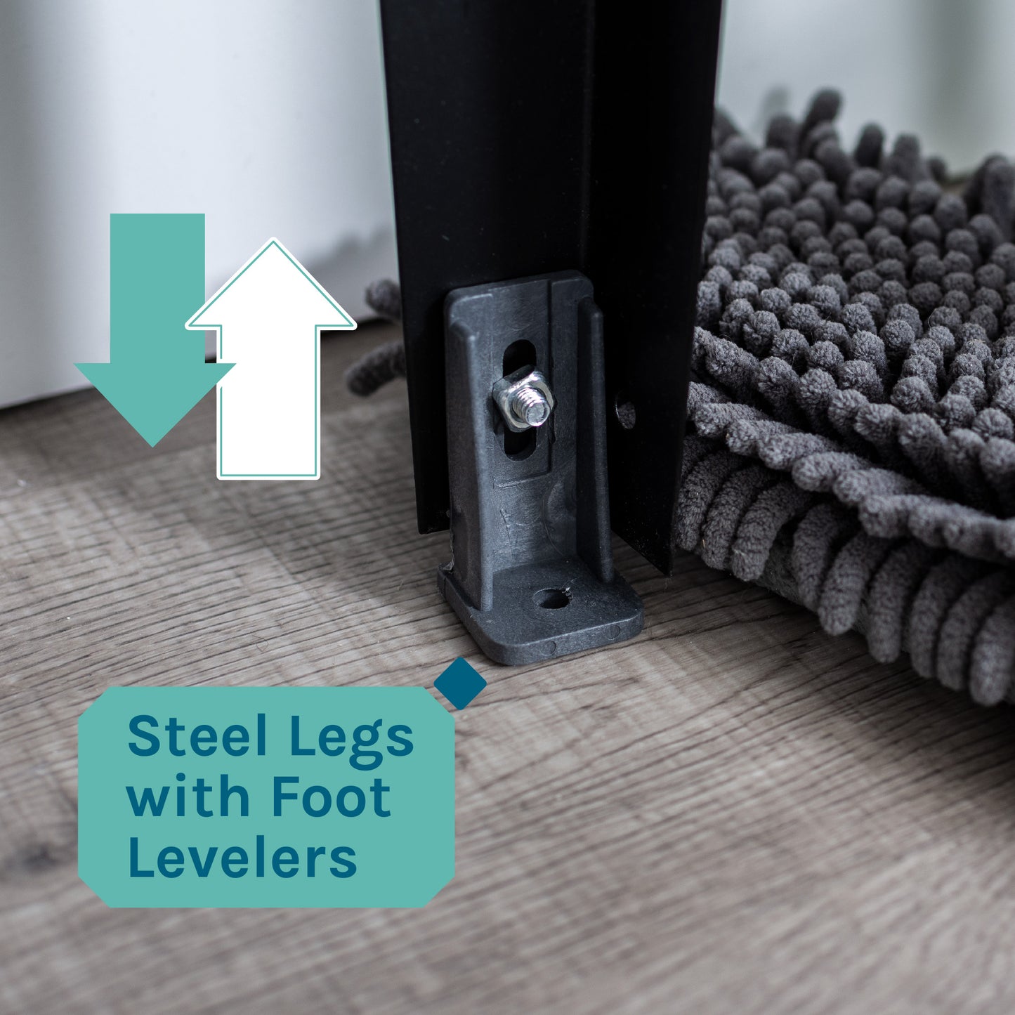 Tehila Standard Freestanding Grey Utility Sink with Black Finish High-Arc Pull-Down Faucet and Soap Dispenser - Utility sinks vanites Tehila