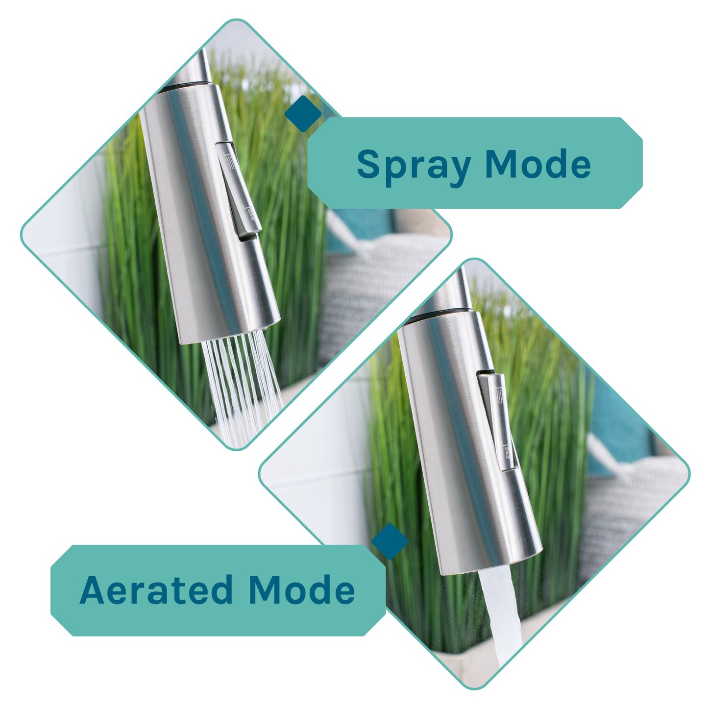 Tehila Black Vanity Cabinet and White Utility Sink with Stainless Steel Finish High-Arc Pull-Down Faucet - Utility sinks vanites Tehila