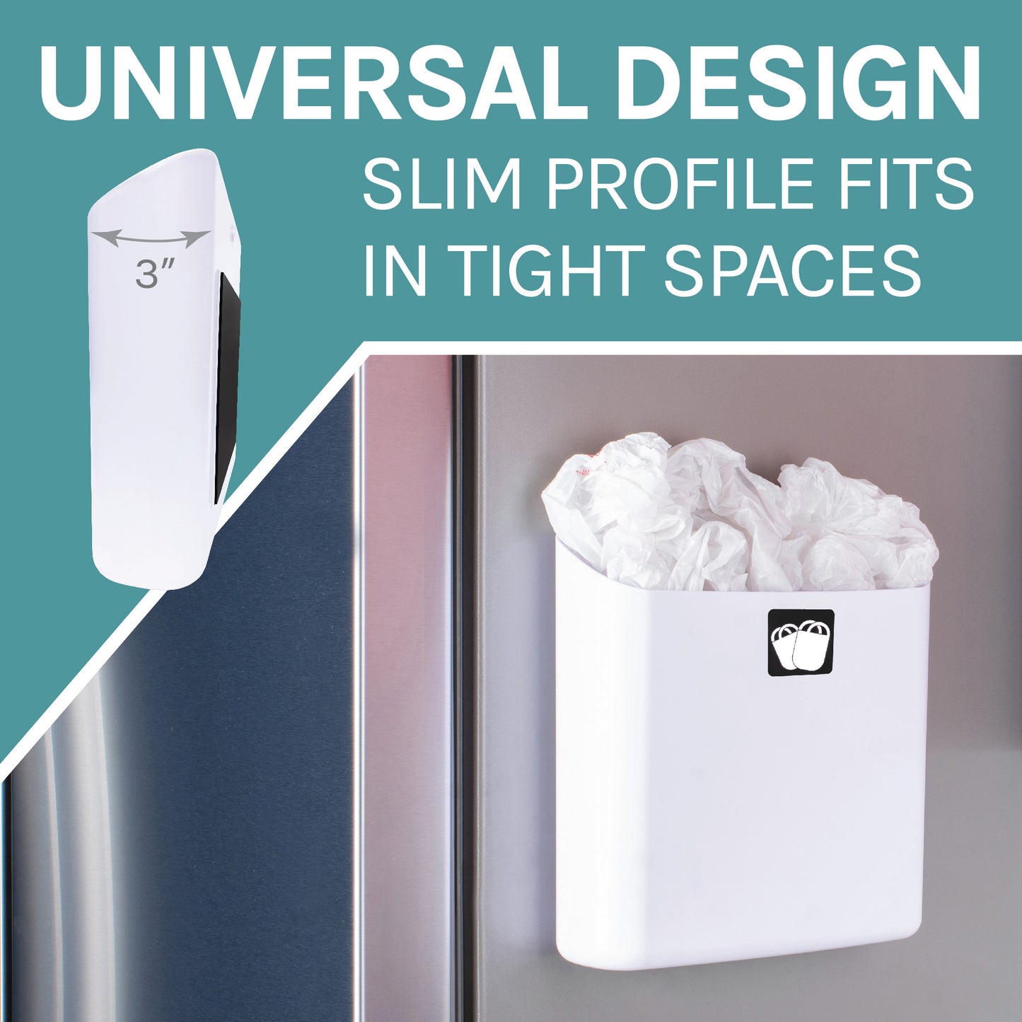 Large Magnetic Lint Bin (White) - Utility sinks vanites Tehila
