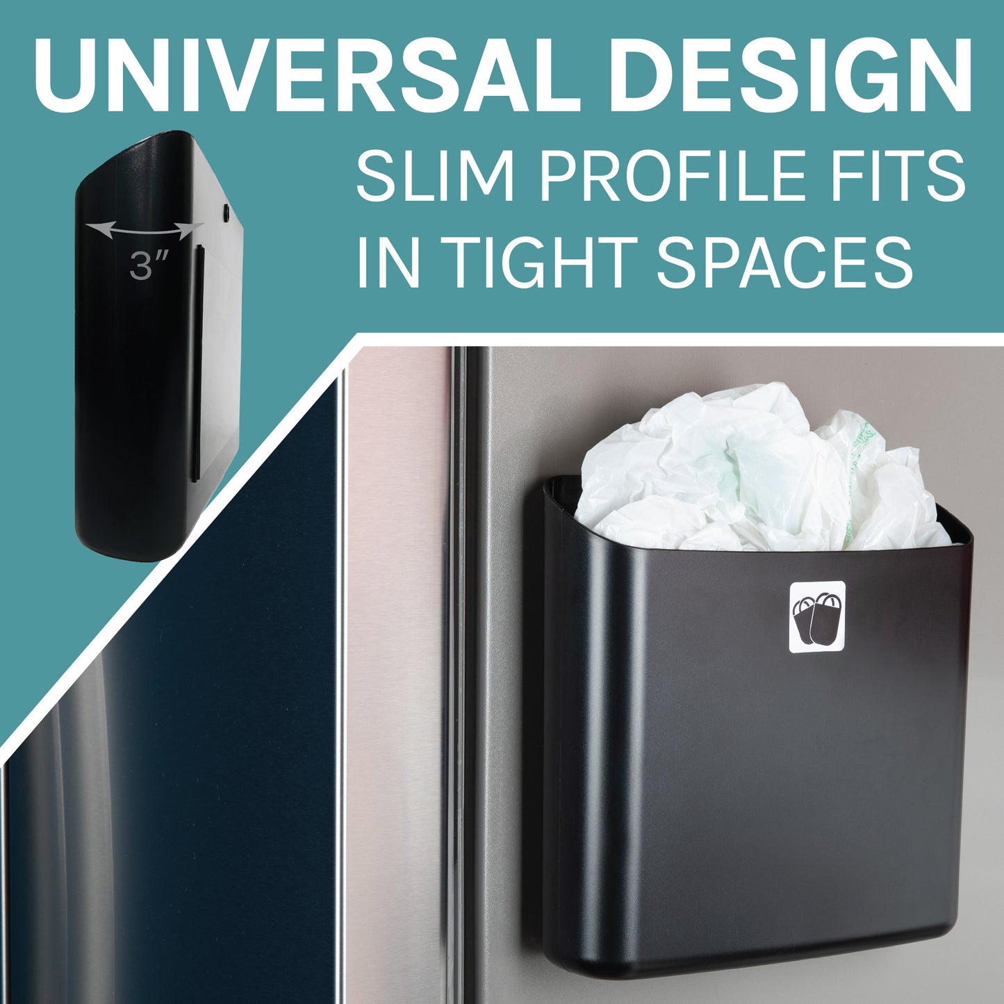 Magnetic Lint Bin Combo Pack (Black) - Utility sinks vanites Tehila