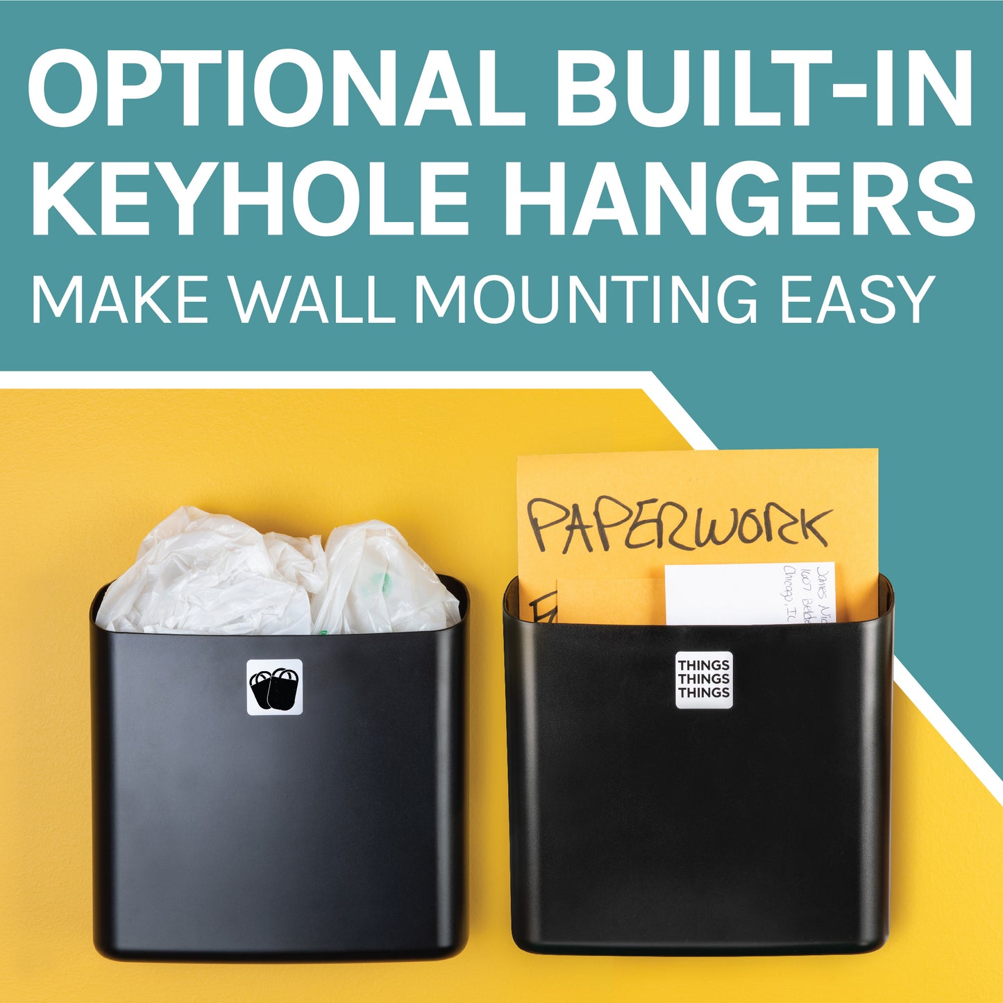 Large Magnetic Lint Bin (Black) - Utility sinks vanites Tehila