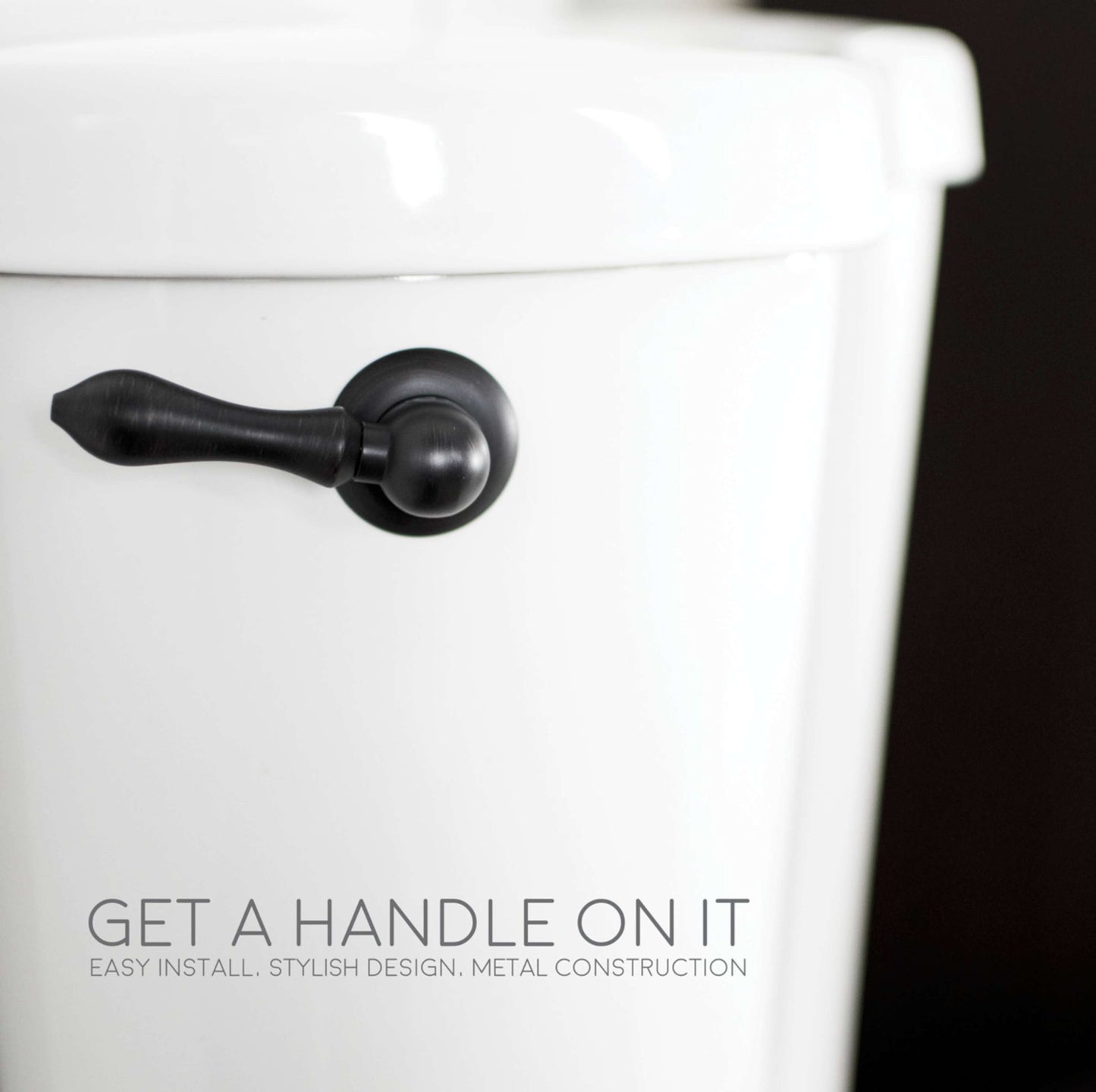 Universal Toilet Flush Replacement Handle (Oil-Rubbed Bronze Finish) - Utility sinks vanites Tehila