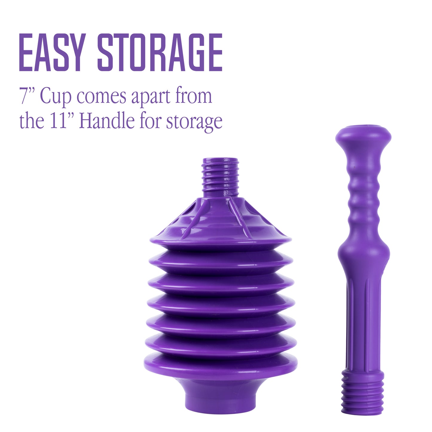 Bellows Accordion Toilet Plunger (Purple) - Utility sinks vanites Tehila