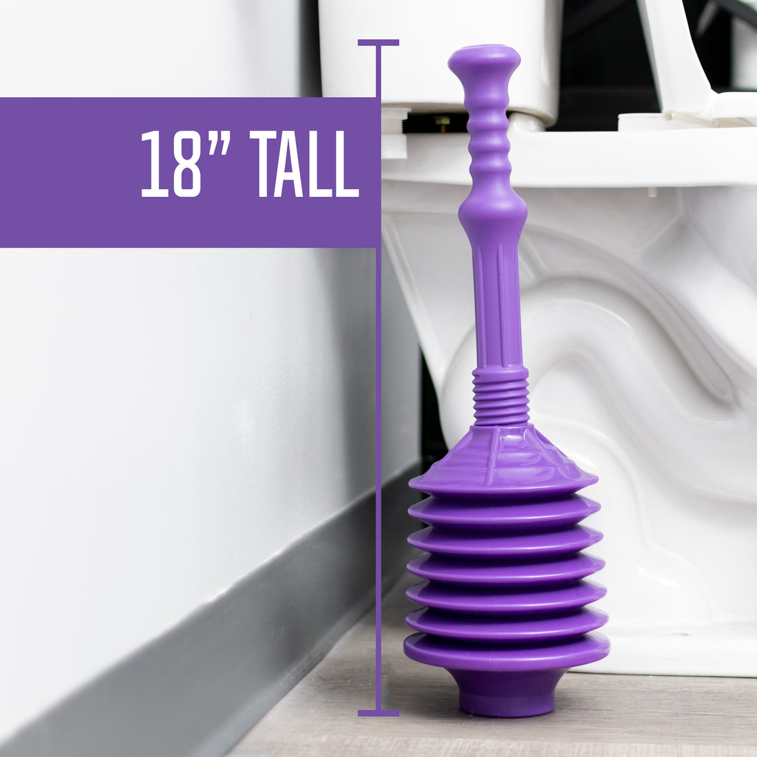 Bellows Accordion Toilet Plunger (Purple) - Utility sinks vanites Tehila
