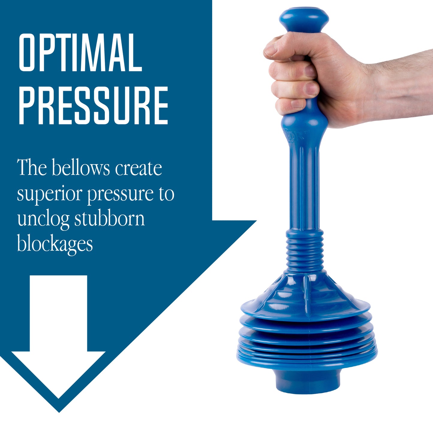 Bellows Accordion Toilet Plunger (Blue) - Utility sinks vanites Tehila