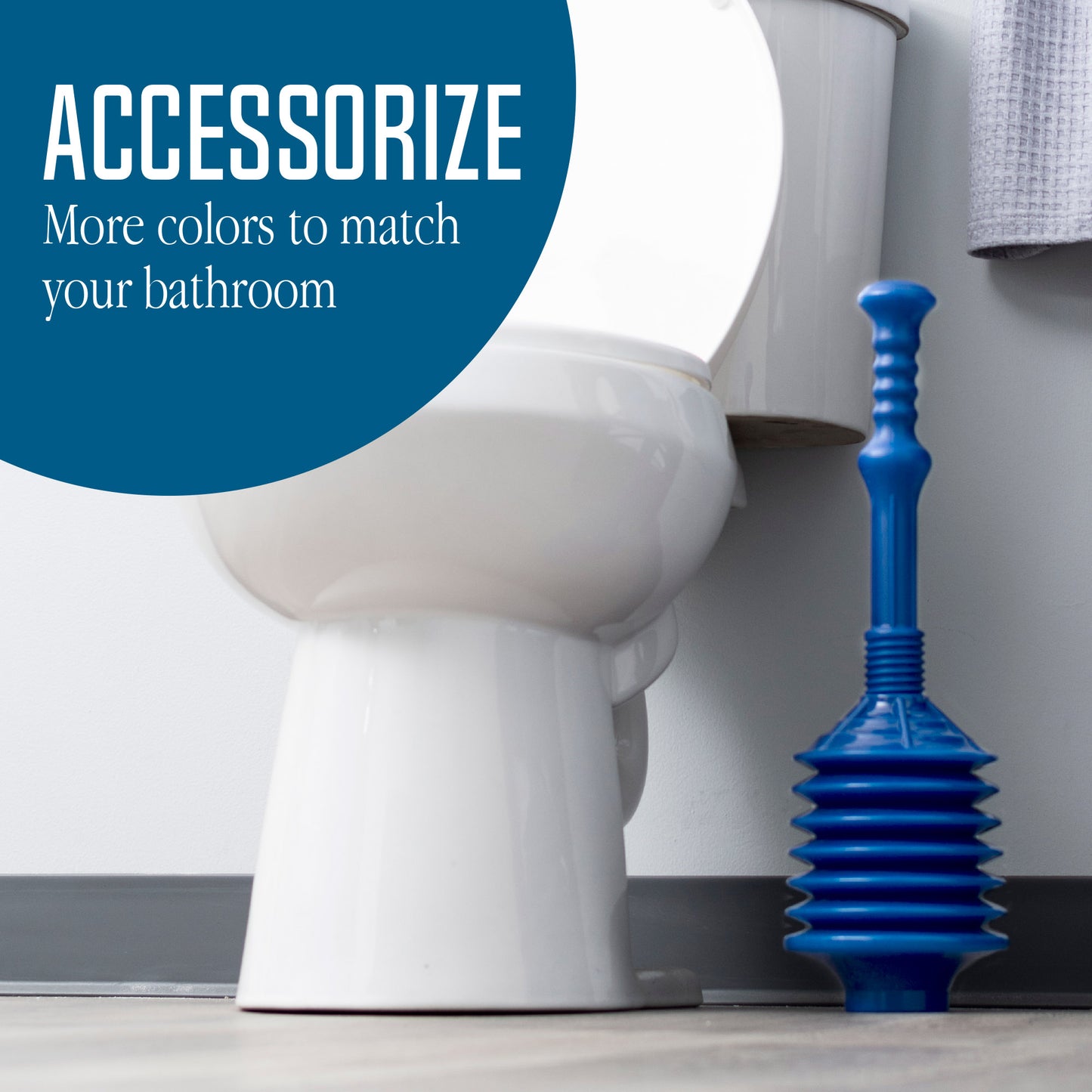 Bellows Accordion Toilet Plunger (Blue) - Utility sinks vanites Tehila