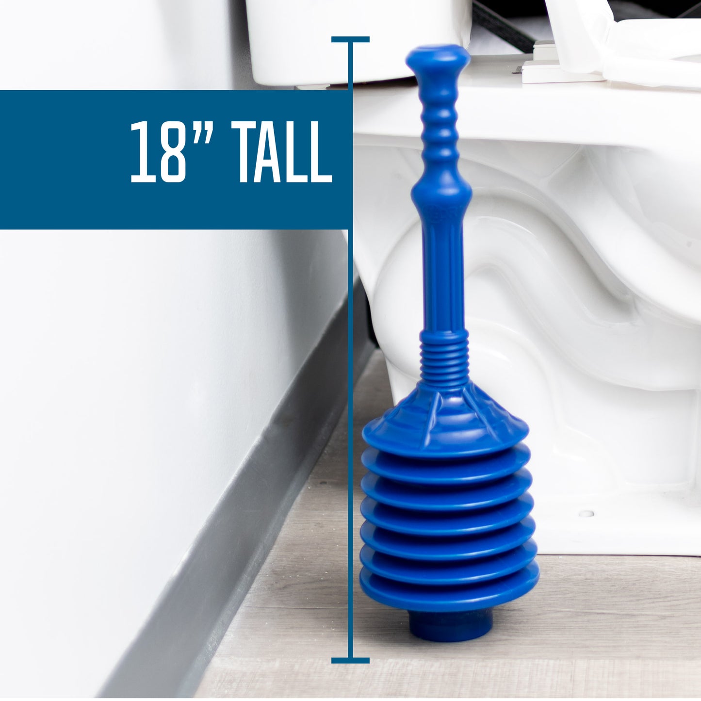Bellows Accordion Toilet Plunger (Blue) - Utility sinks vanites Tehila