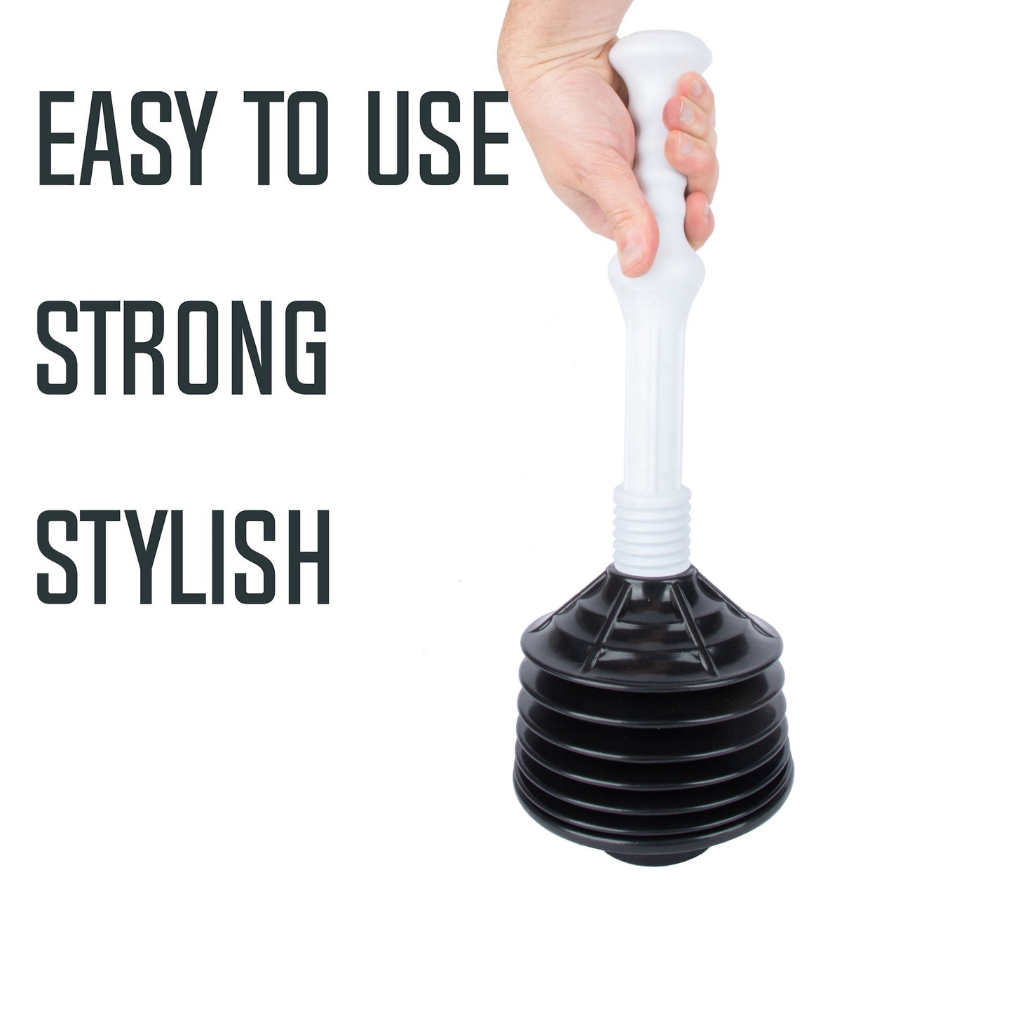 Bellows Accordion Toilet Plunger (Black and White) - Utility sinks vanites Tehila