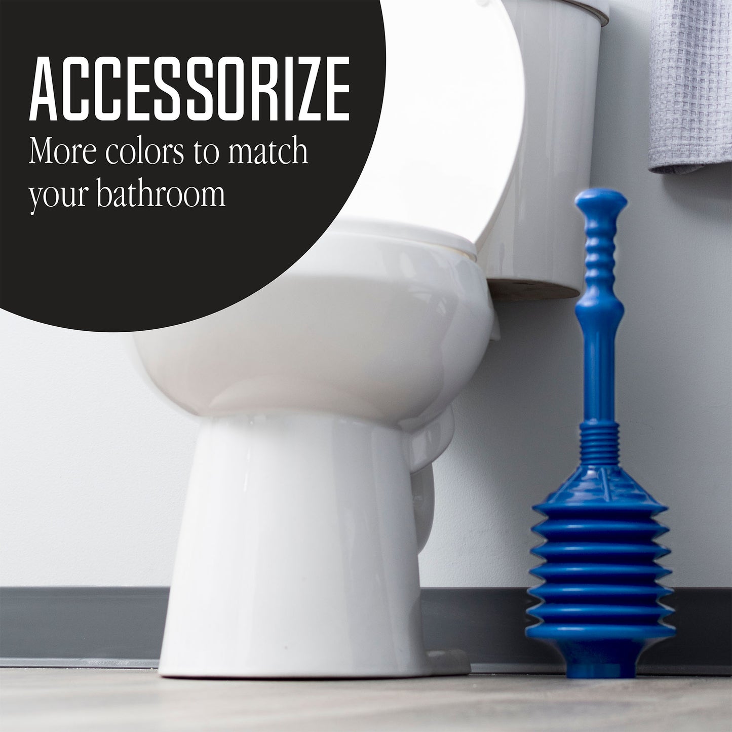 Bellows Accordion Toilet Plunger (Black and White) - Utility sinks vanites Tehila
