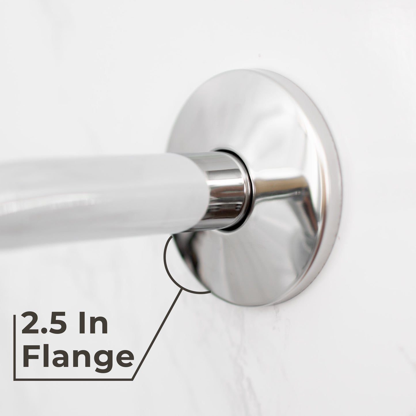 8 in. Stainless Steel Shower Head Extension Arm with Flange (Chrome Finish) - Utility sinks vanites Tehila
