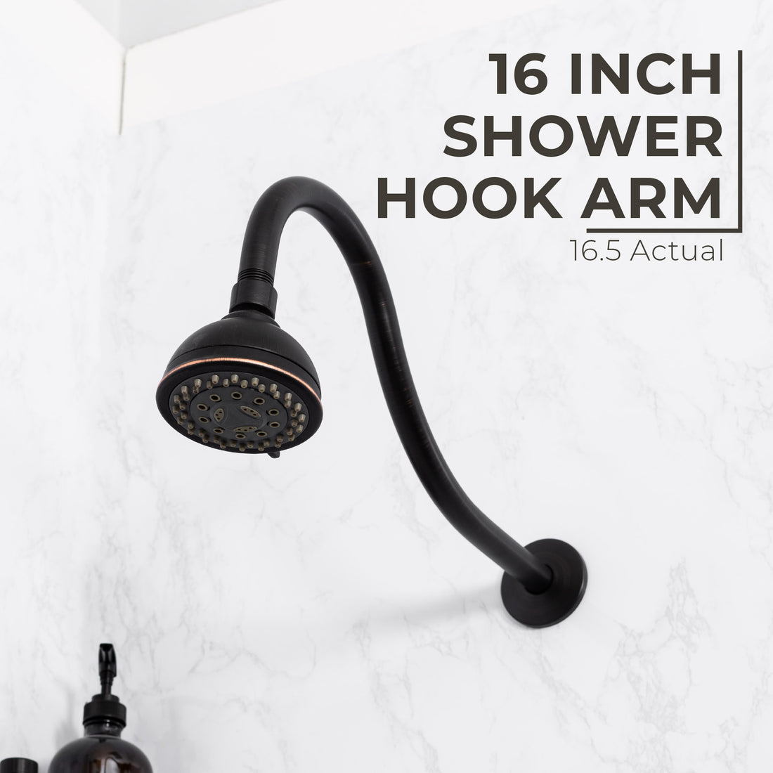 16 in. High-Arc Shower Head Extension Arm (Oil-Rubbed Bronze Finish) - Utility sinks vanites Tehila