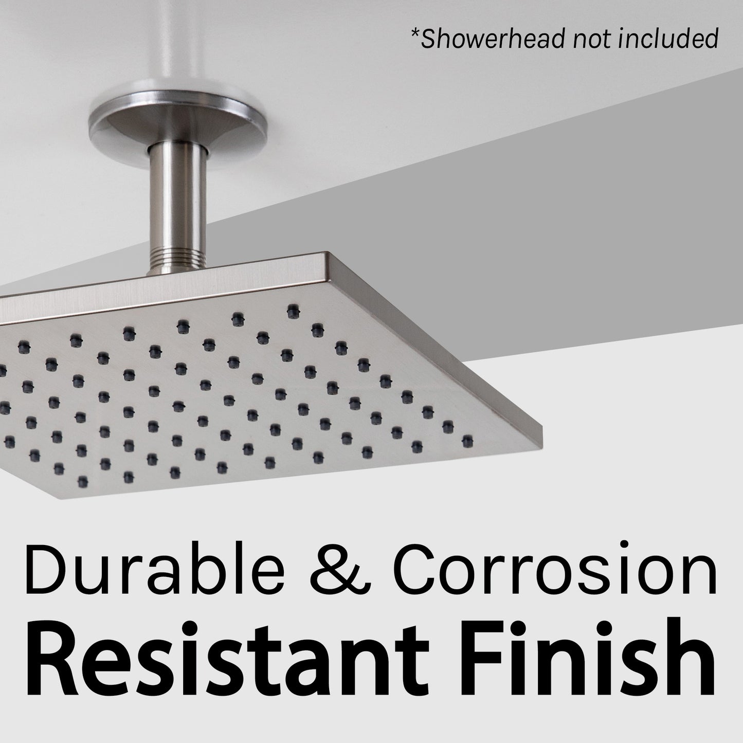 3 in. Shower Arm for Ceiling-Mounted Rainfall Showerhead (Brushed Nickel Finish) - Utility sinks vanites Tehila