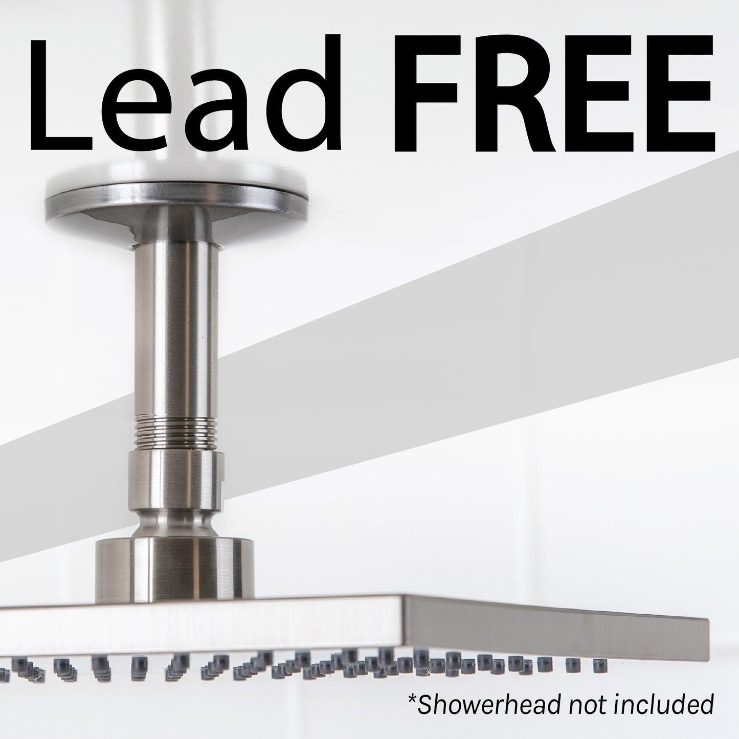 3 in. Shower Arm for Ceiling-Mounted Rainfall Showerhead (Brushed Nickel Finish) - Utility sinks vanites Tehila