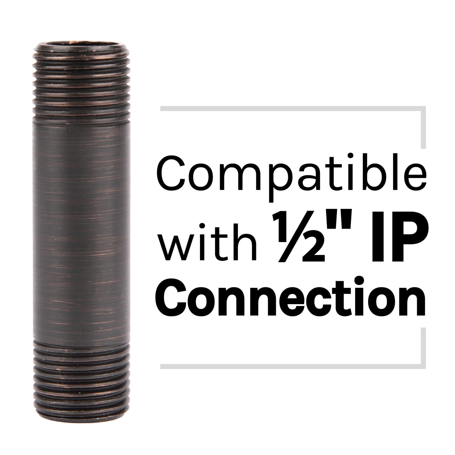 3 in. Shower Arm for Ceiling-Mounted Rainfall Showerhead (Oil-Rubbed Bronze Finish) - Utility sinks vanites Tehila