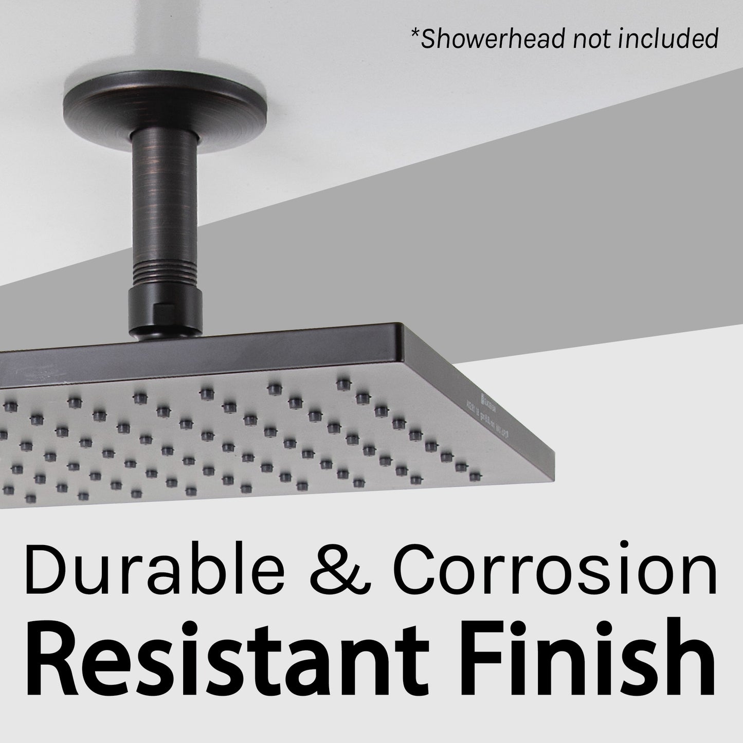 3 in. Shower Arm for Ceiling-Mounted Rainfall Showerhead (Oil-Rubbed Bronze Finish) - Utility sinks vanites Tehila