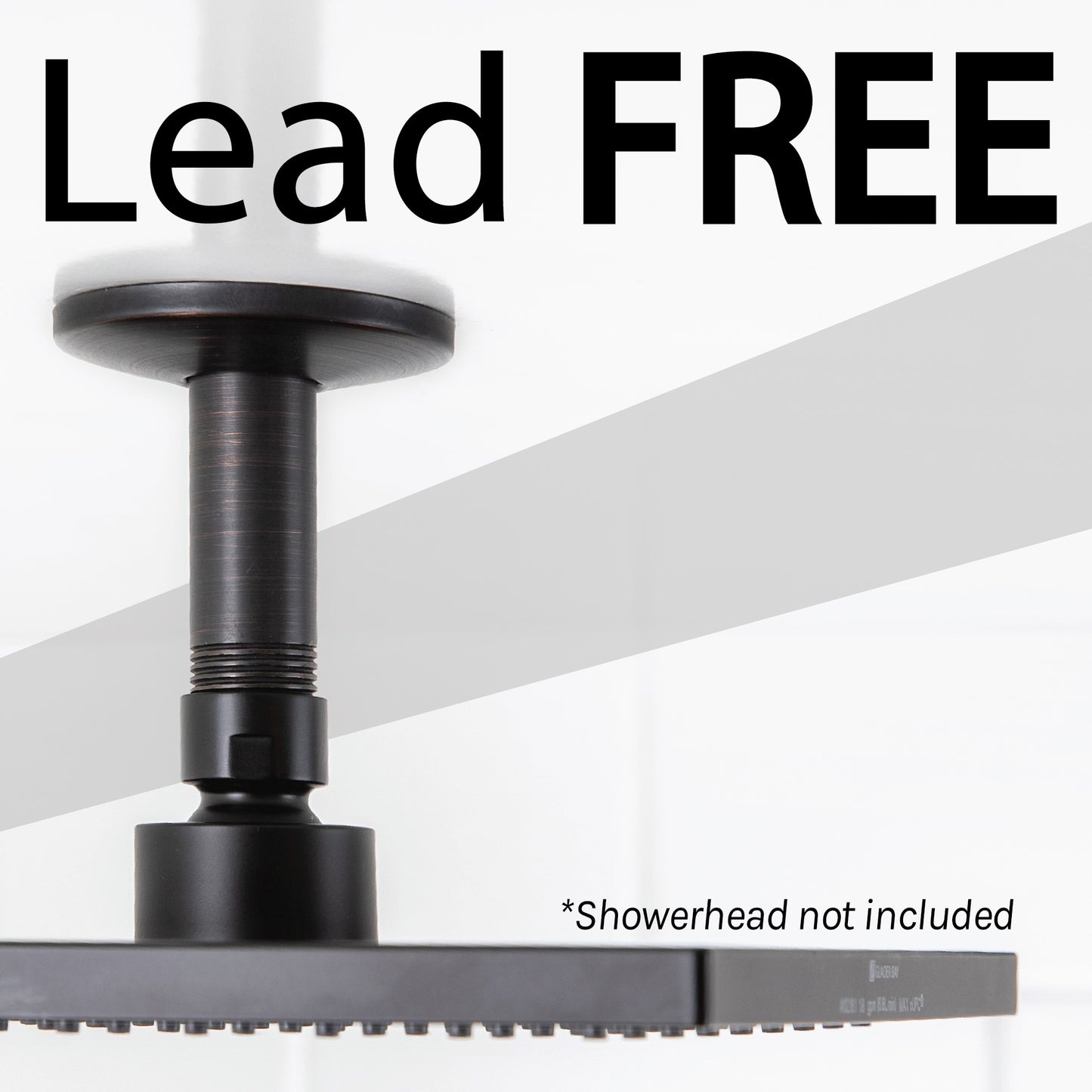 3 in. Shower Arm for Ceiling-Mounted Rainfall Showerhead (Oil-Rubbed Bronze Finish) - Utility sinks vanites Tehila