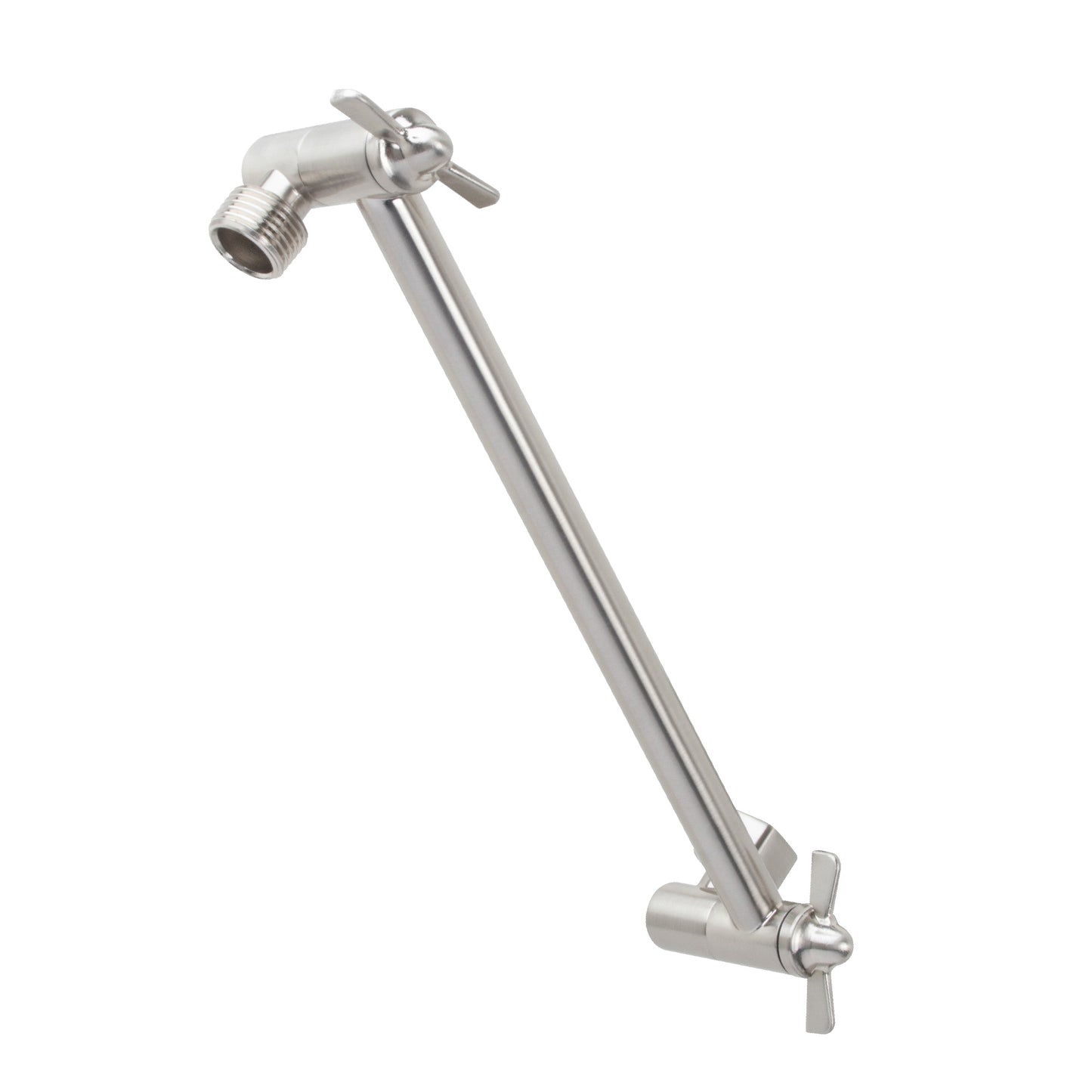 10 in. Solid Brass Shower Head Extension Arm with Flange (Stainless Steel Finish) - Utility sinks vanites Tehila