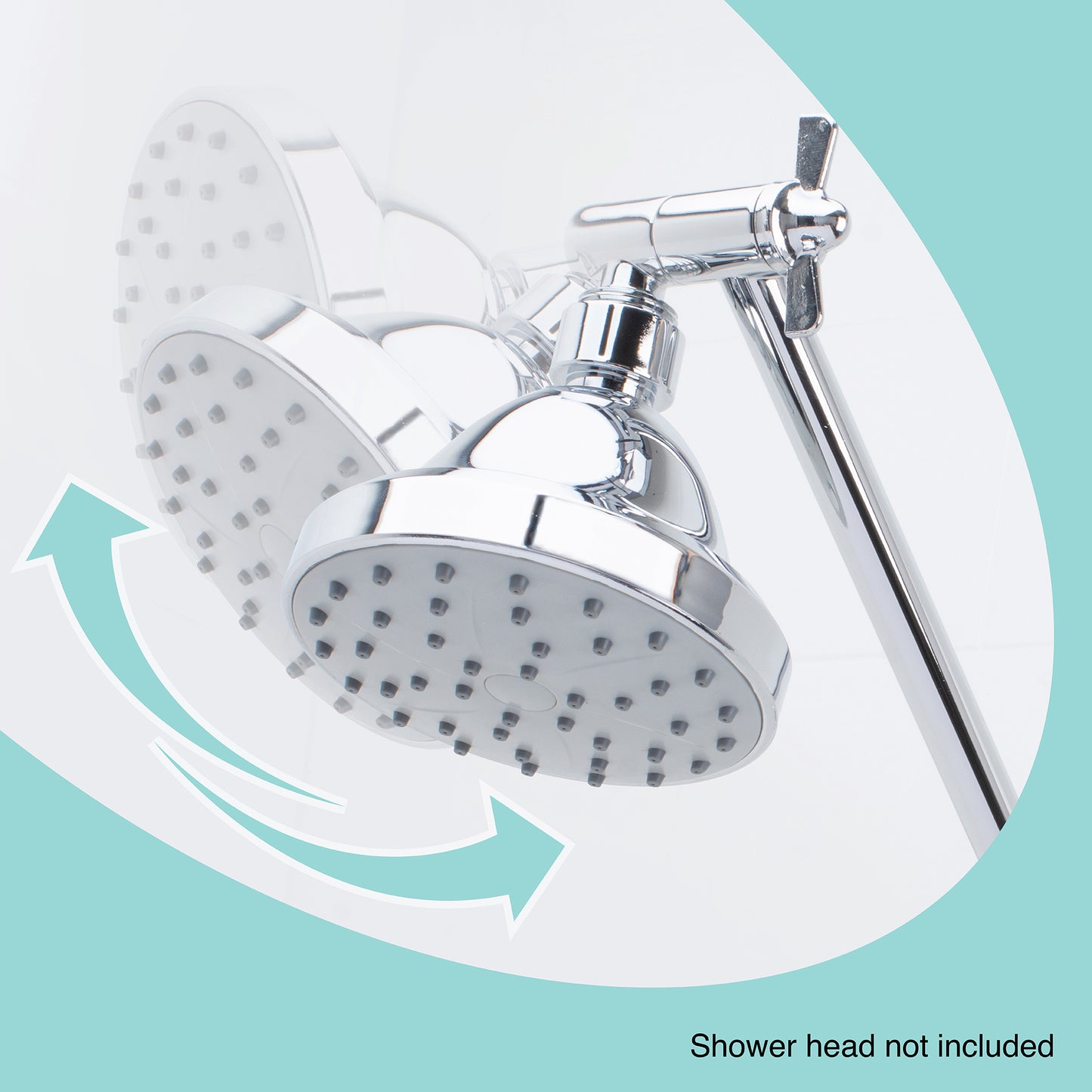 10 in. Solid Brass Shower Head Extension Arm with Flange (Chrome Finish) - Utility sinks vanites Tehila