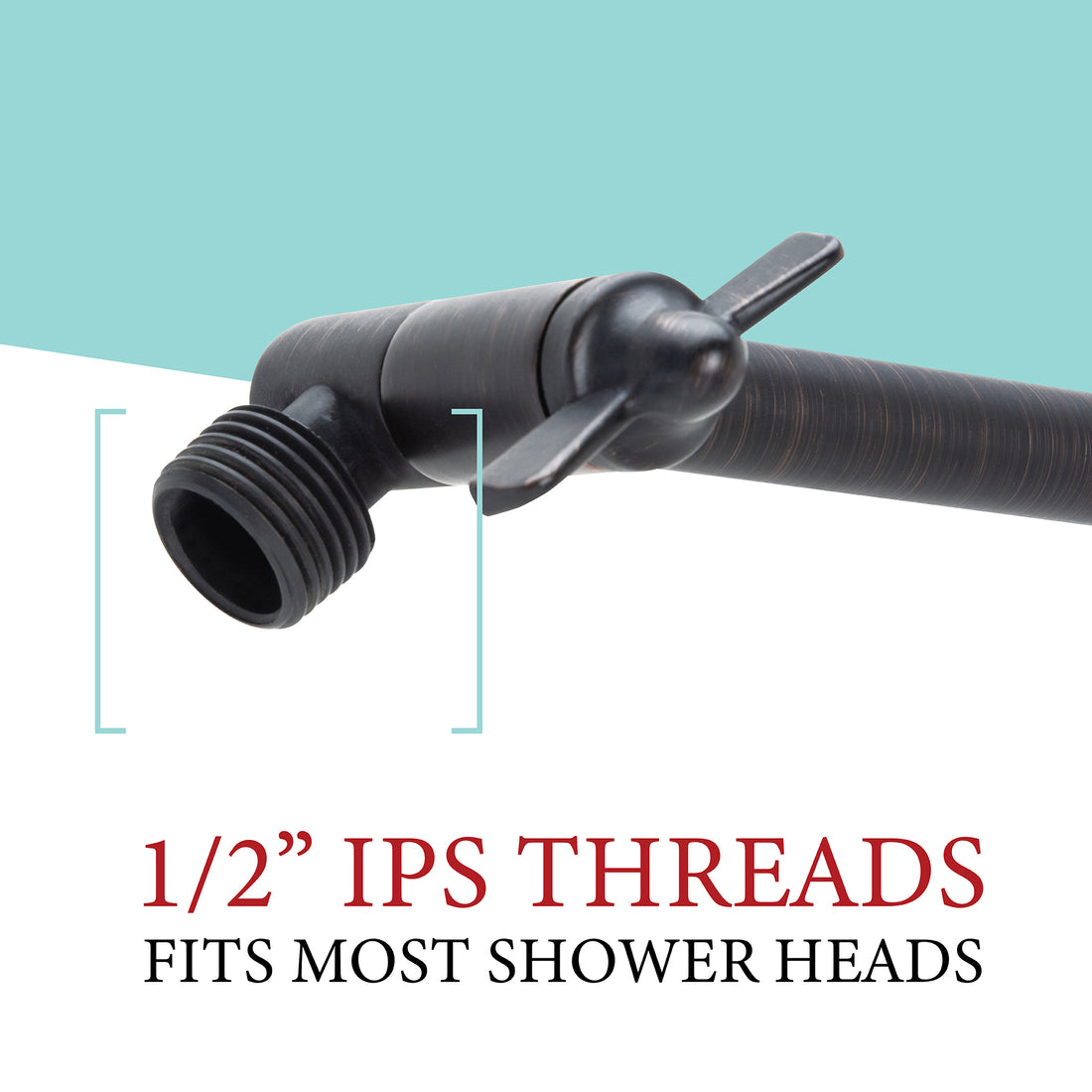 10 in. Solid Brass Shower Head Extension Arm with Flange (Oil-Rubbed Bronze Finish) - Utility sinks vanites Tehila