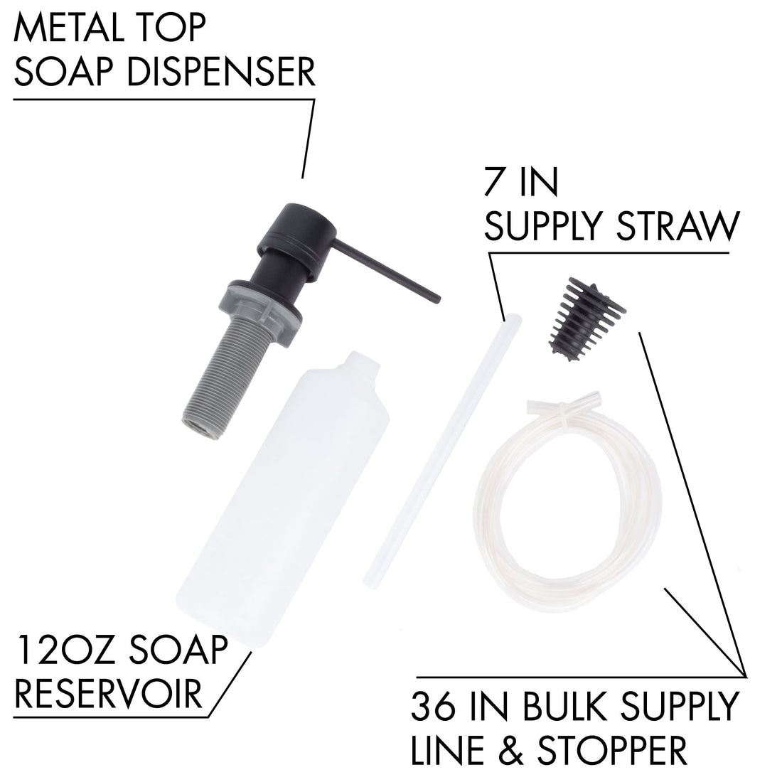 Laundry Tub Soap Dispenser (Black Finish) - Utility sinks vanites Tehila