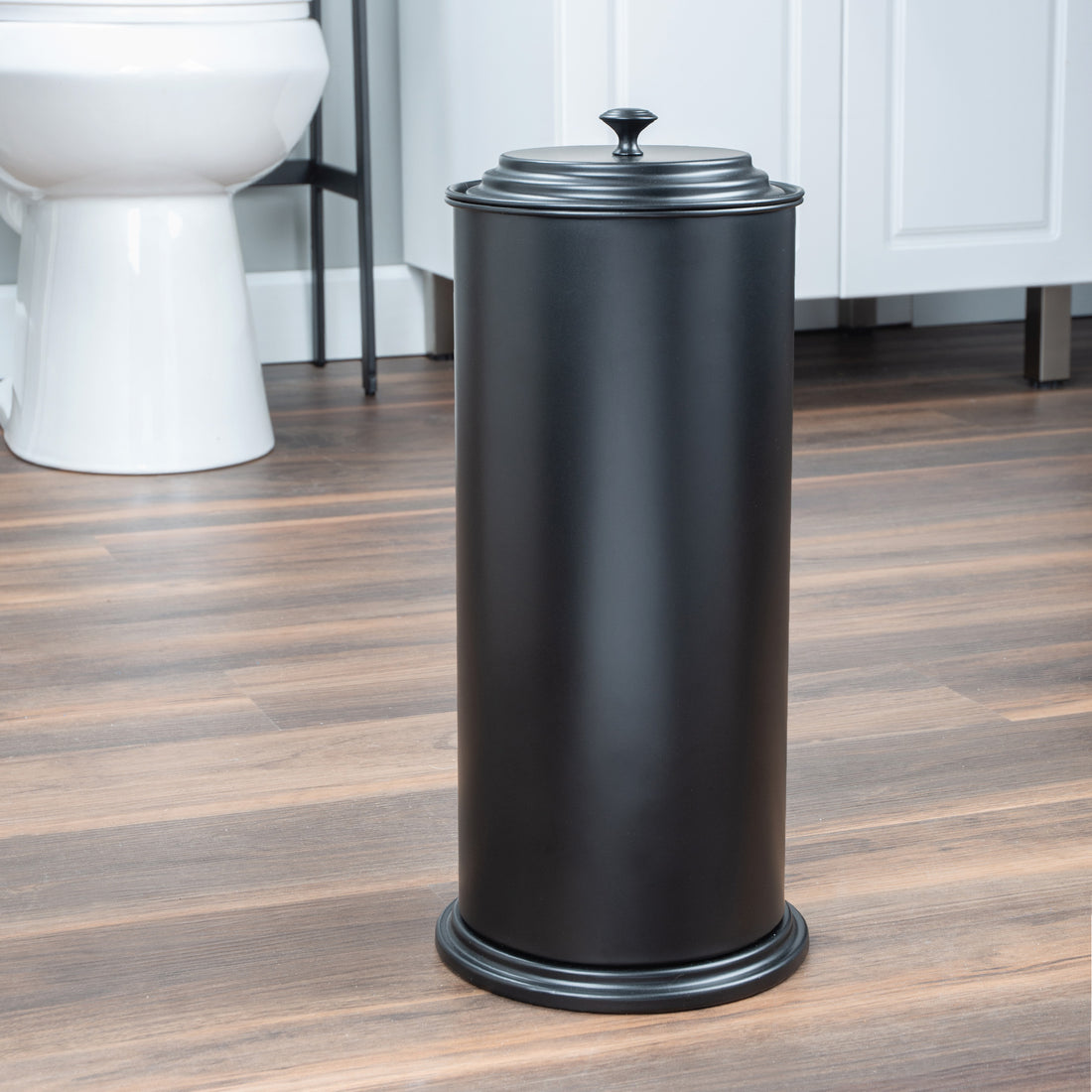 Freestanding Extra Large Toilet Paper Holder (Matte Black Finish) - Utility sinks vanites Tehila