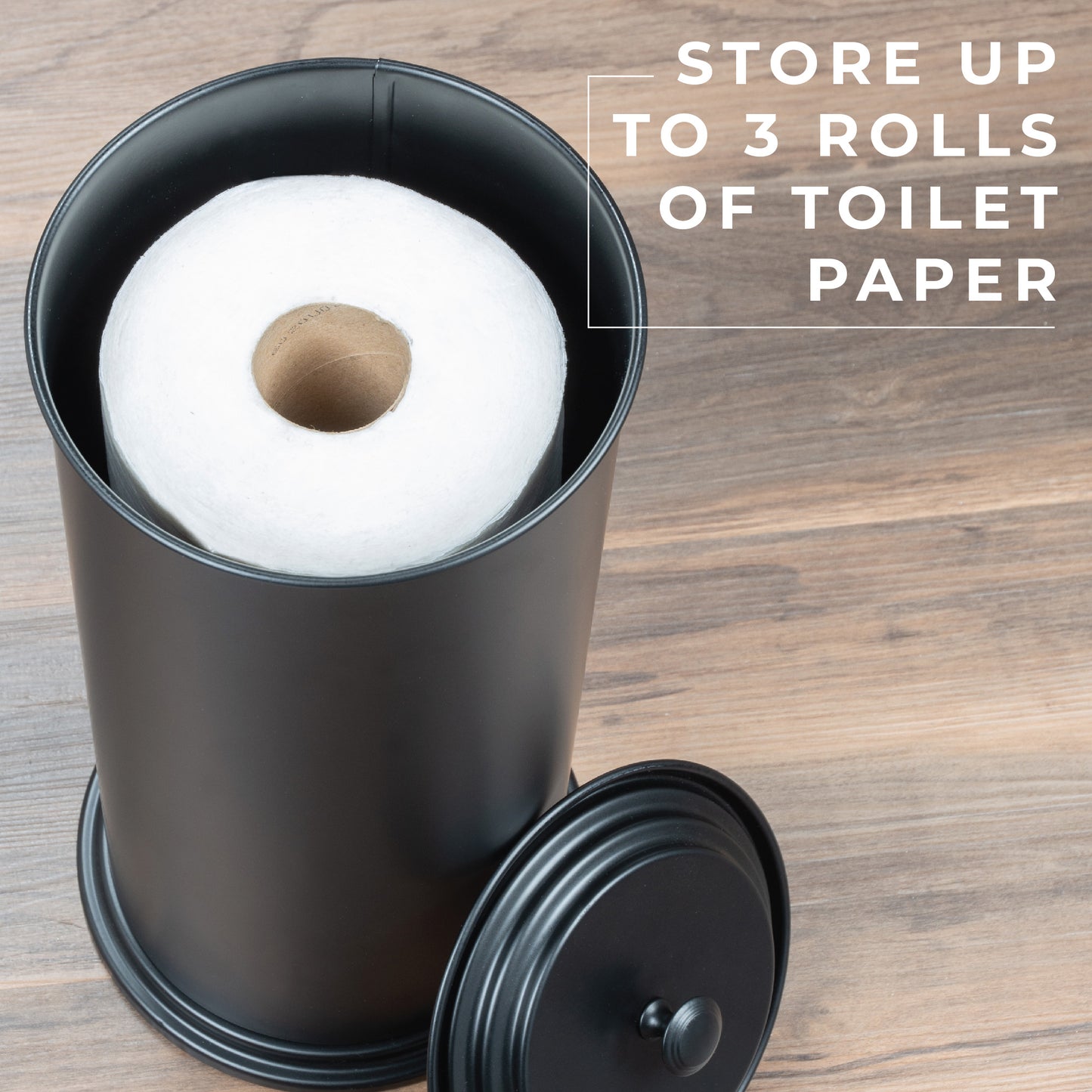 Freestanding Extra Large Toilet Paper Holder (Matte Black Finish) - Utility sinks vanites Tehila