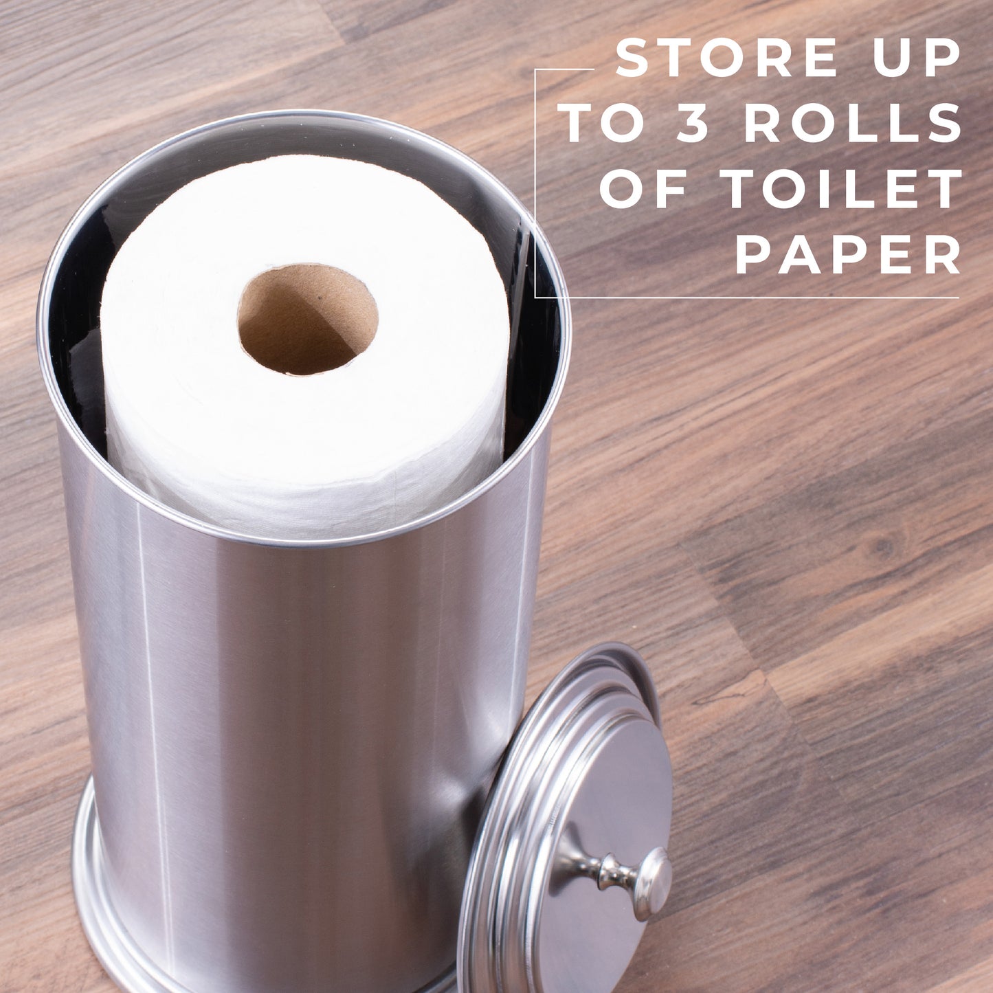 Freestanding Extra Large Toilet Paper Holder  (Stainless Steel Finish) - Utility sinks vanites Tehila