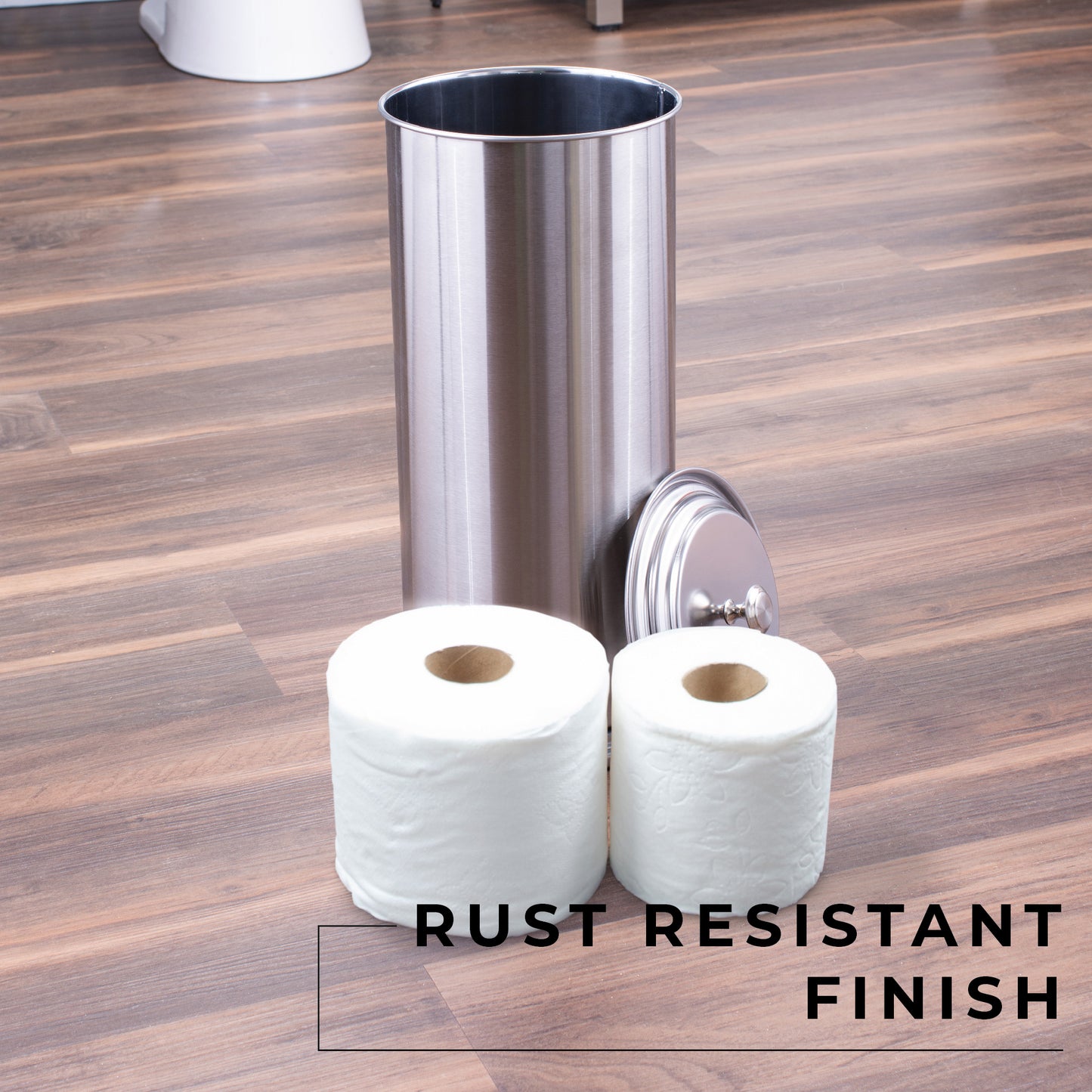 Freestanding Extra Large Toilet Paper Holder  (Stainless Steel Finish) - Utility sinks vanites Tehila