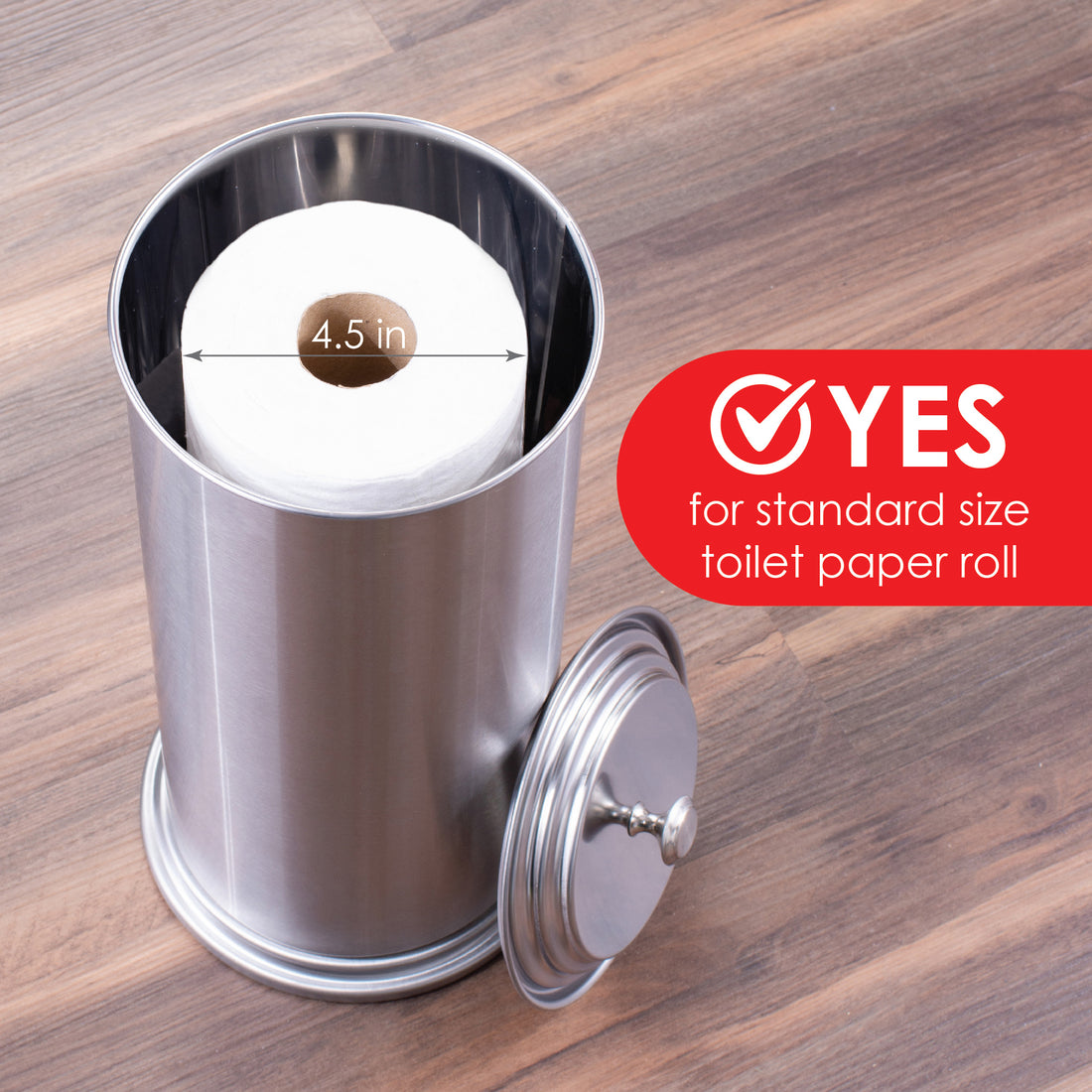 Freestanding Extra Large Toilet Paper Holder  (Stainless Steel Finish) - Utility sinks vanites Tehila