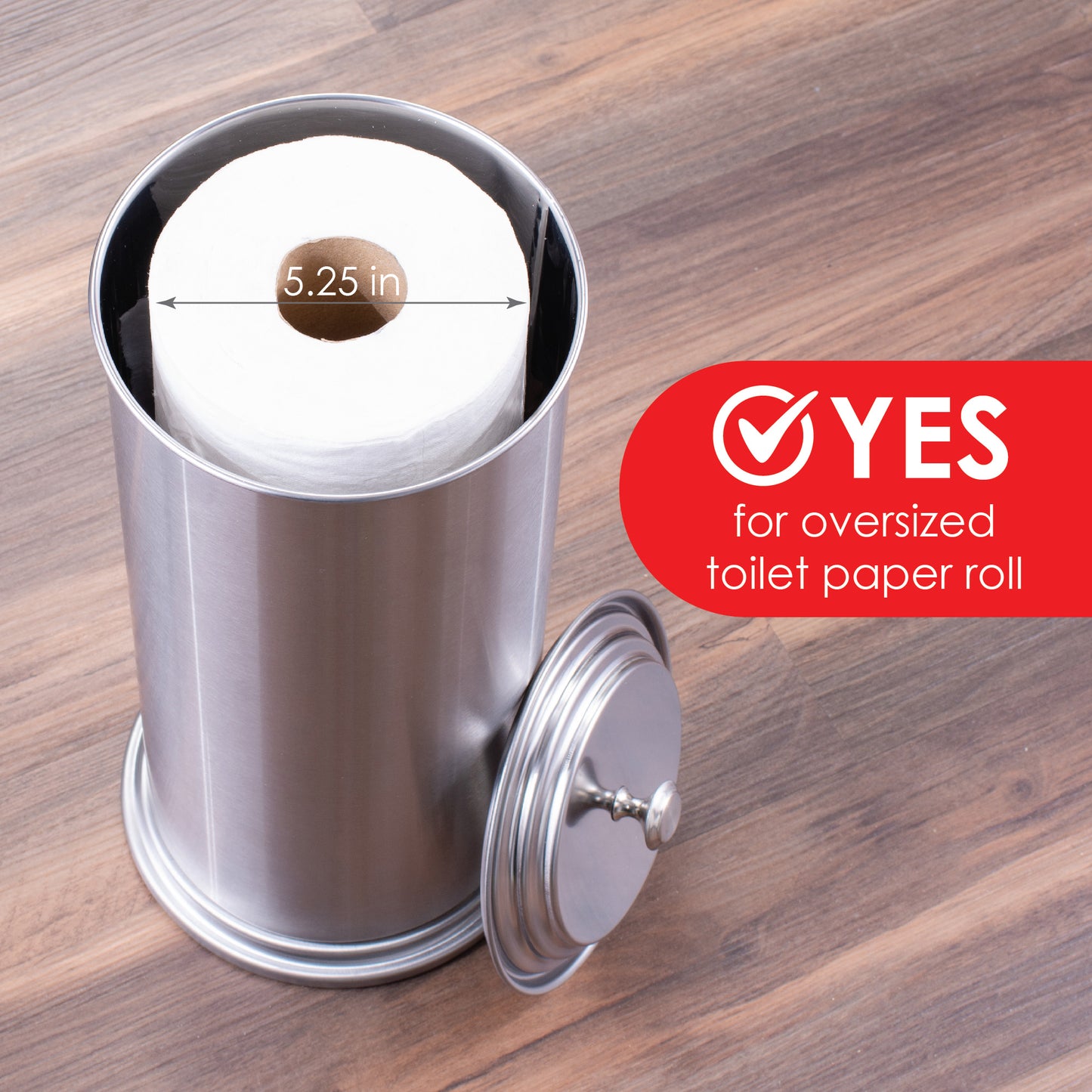 Freestanding Extra Large Toilet Paper Holder  (Stainless Steel Finish) - Utility sinks vanites Tehila
