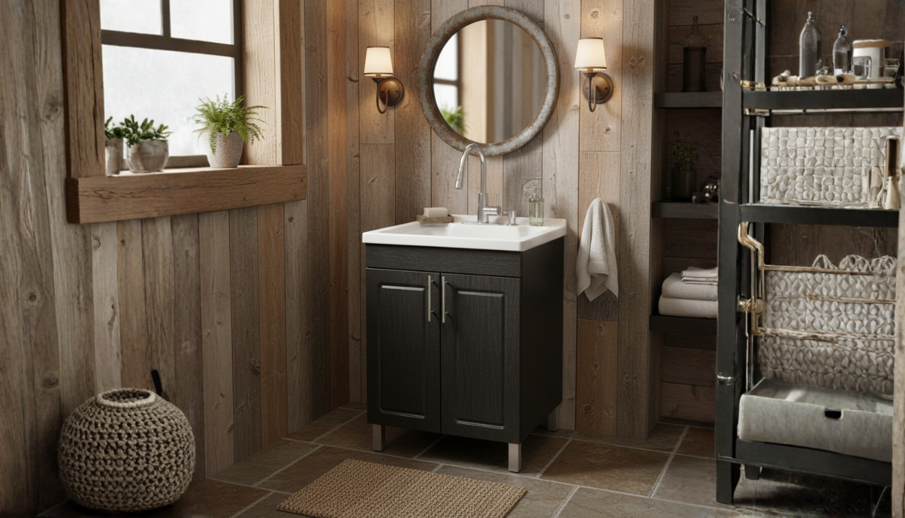 Bring Rustic Warmth to Your Bathroom with Fall-Inspired Vanities