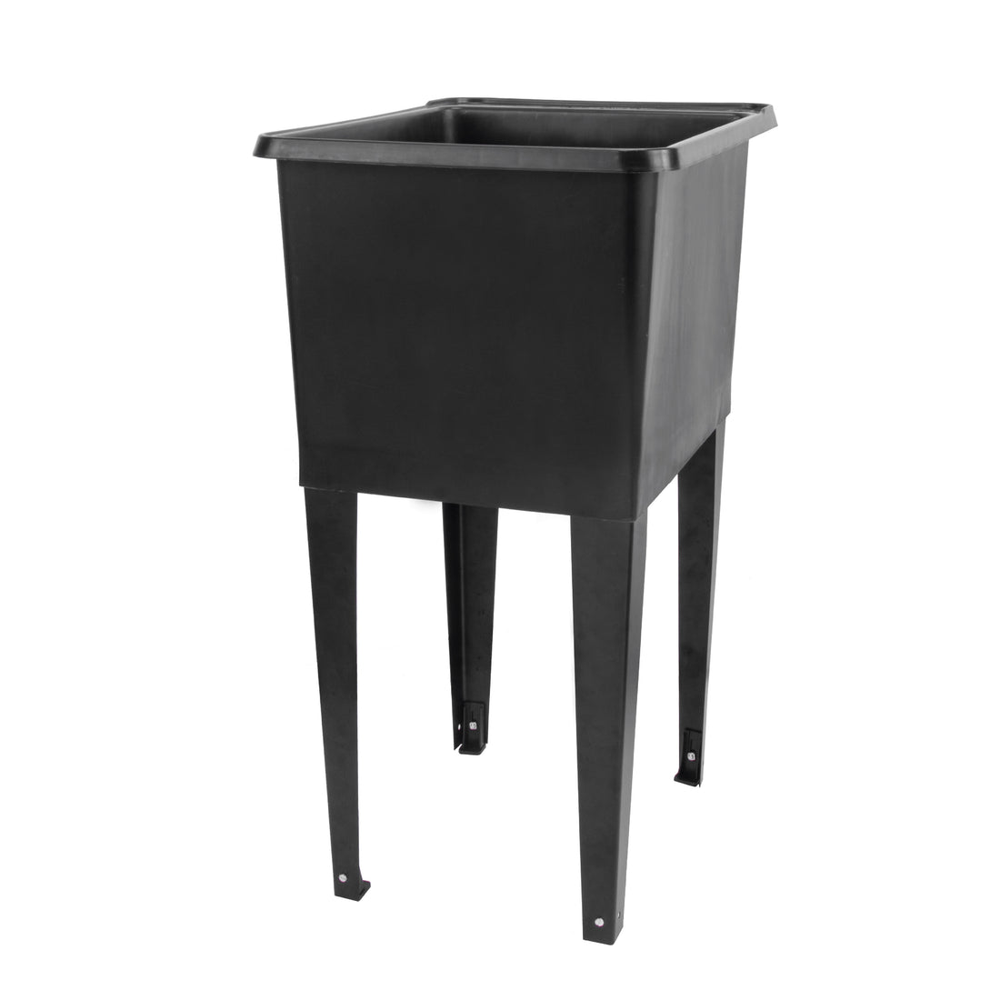 Tehila Space Saver Freestanding Black Utility Sink - Utility-Sink.com