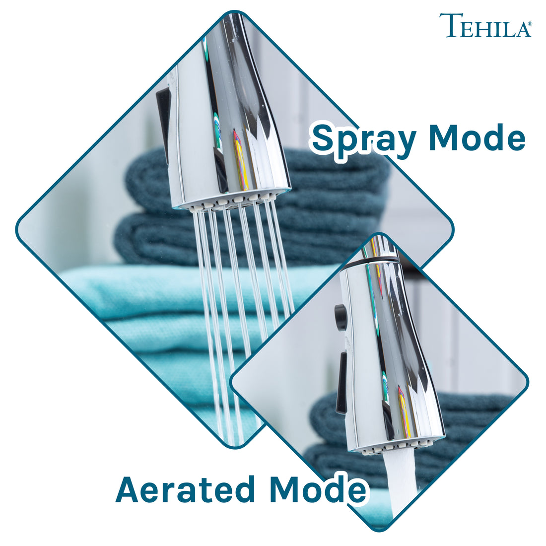 Tehila Space Saver Freestanding White Utility Sink with Chrome Finish Low-Profile Pull-Down Faucet - Utility-Sink.com