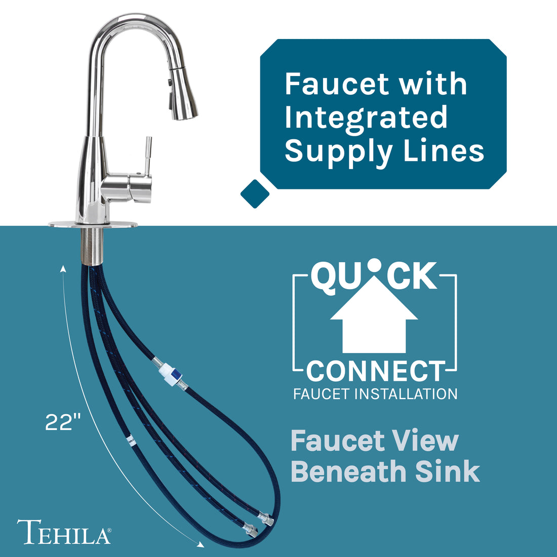 Tehila Space Saver Freestanding White Utility Sink with Chrome Finish Low-Profile Pull-Down Faucet - Utility-Sink.com